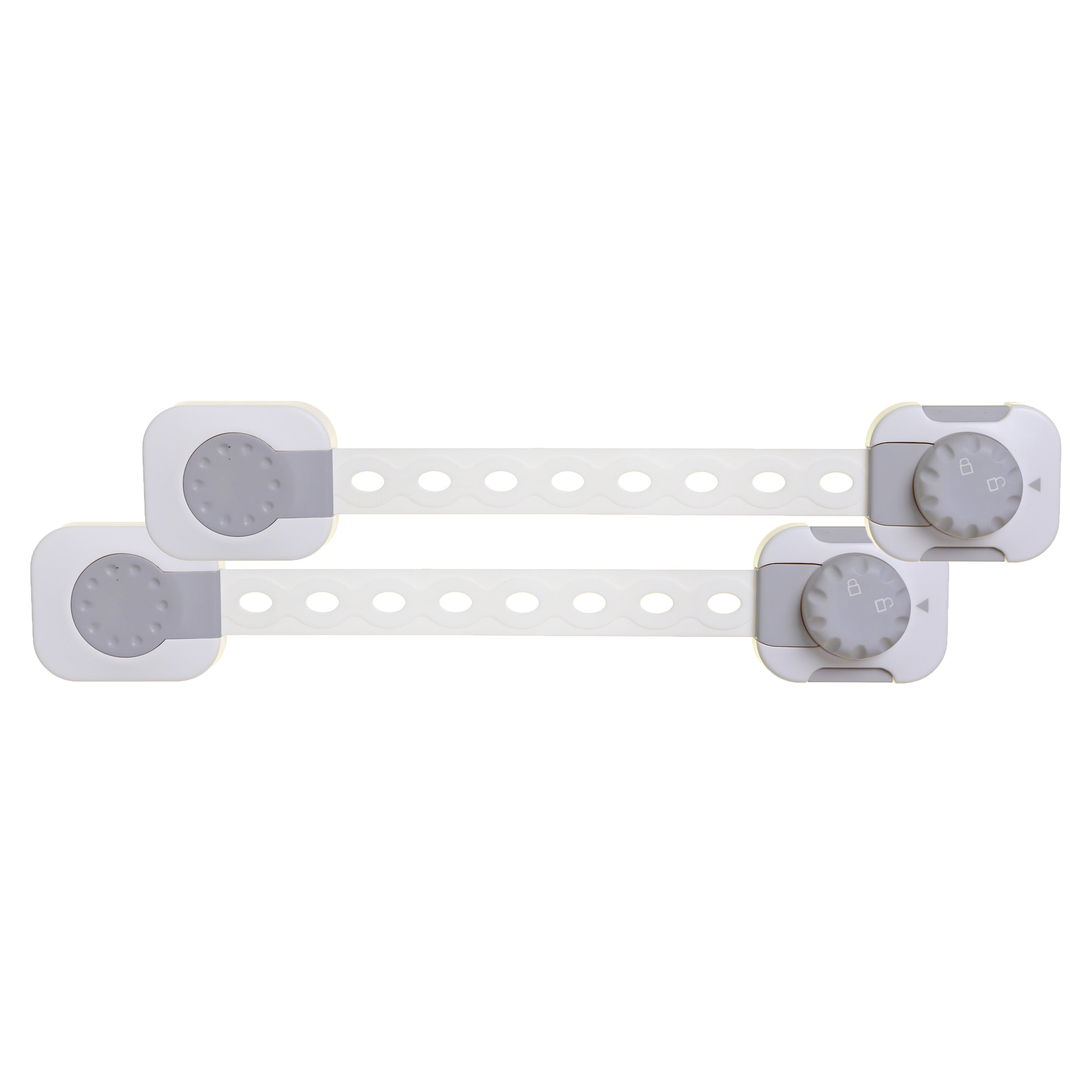 Twist 'N Lock®  Multi-Purpose Adjusta-Latch® - 2 Pack, White / Grey