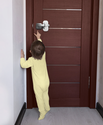 Adhesive Lever Door Lock 1Pk