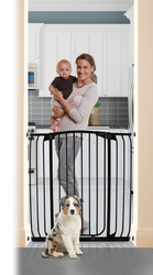 Chelsea Extra Tall and Wide 38-42.5in Auto Close Metal Baby Gate - Black