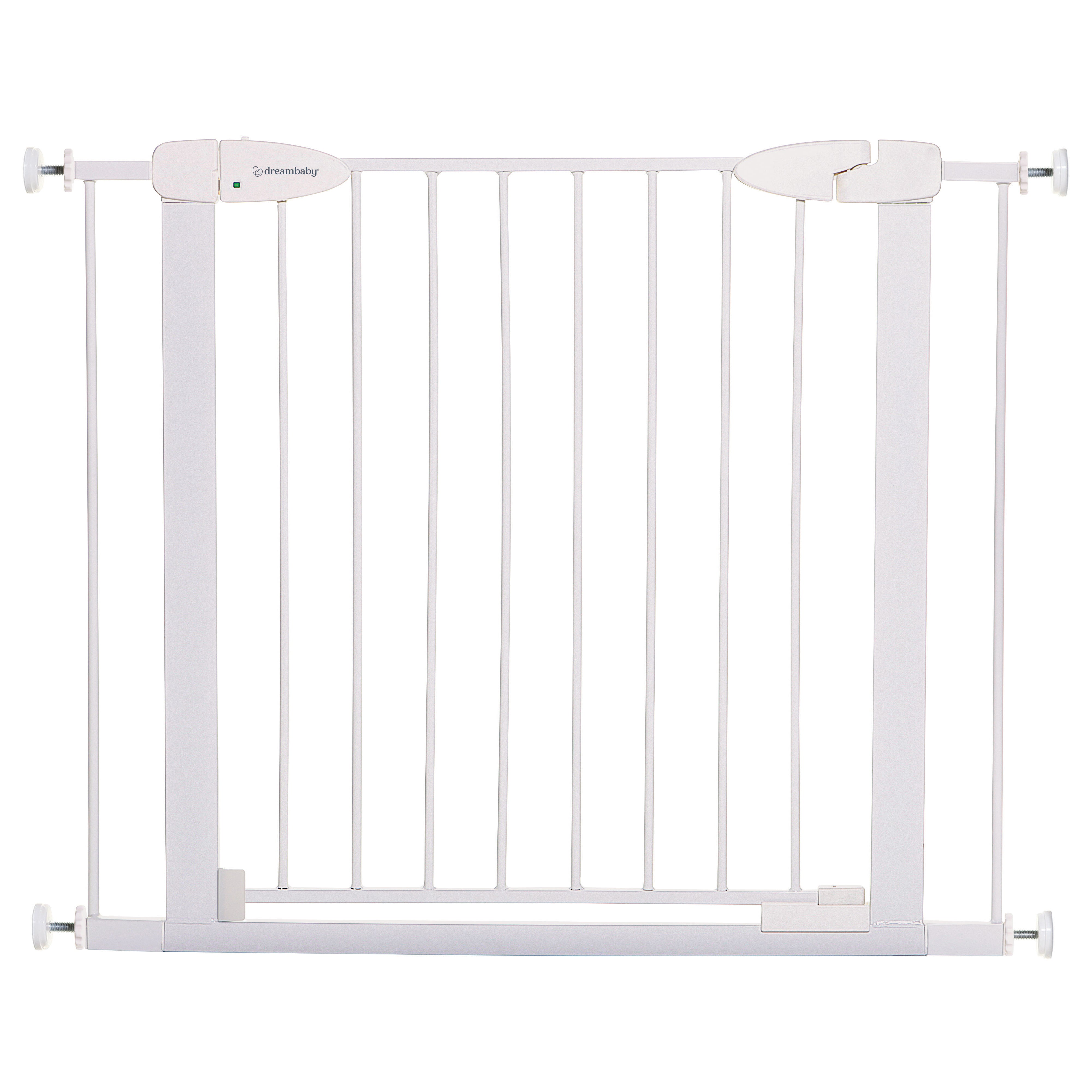 Boston Magnetic Auto-Close Security Gate - White Fits with 2 X 7cm Extensions