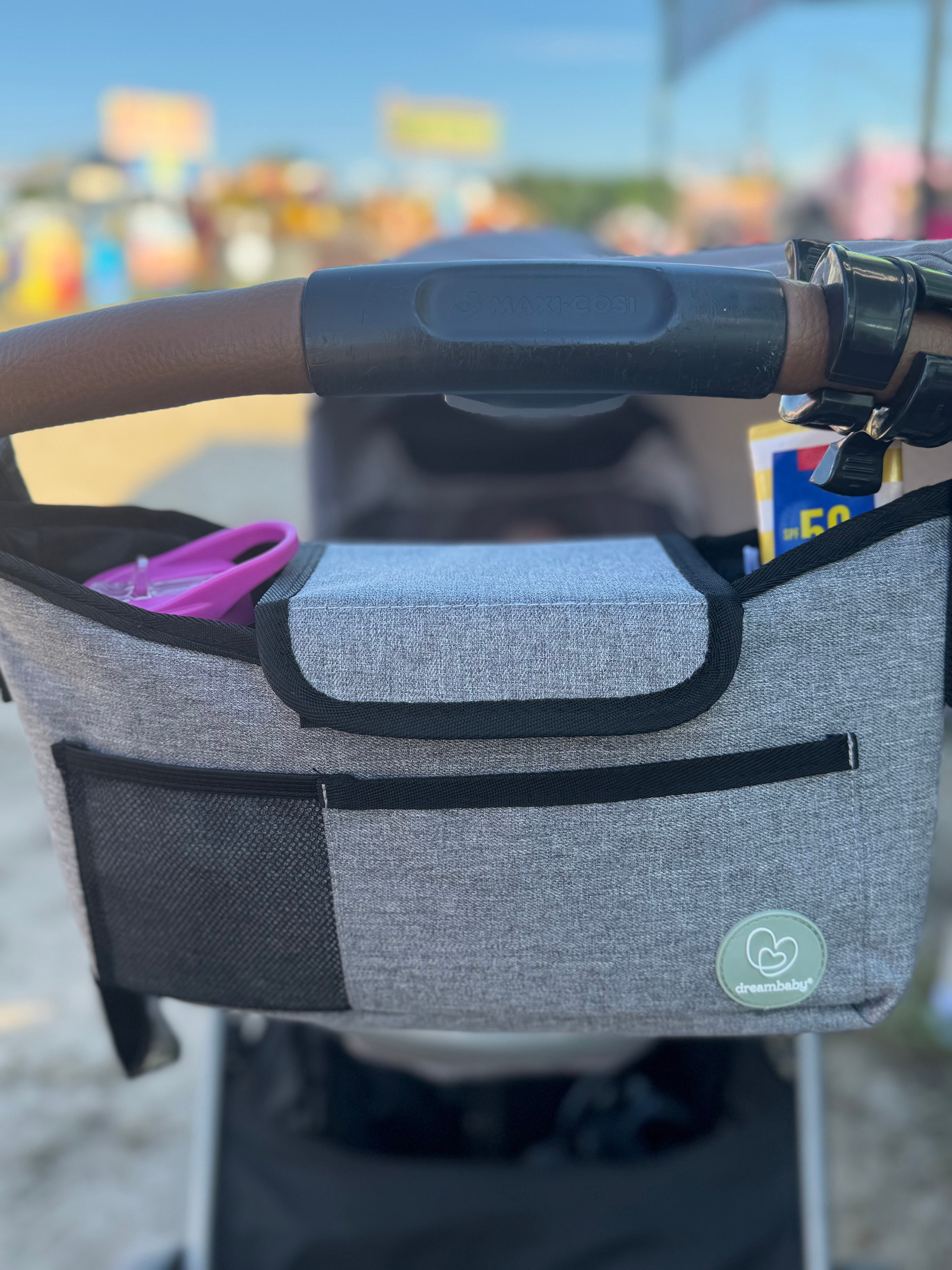 Strollerbuddy®  On-The-Go Bag - Grey Denim