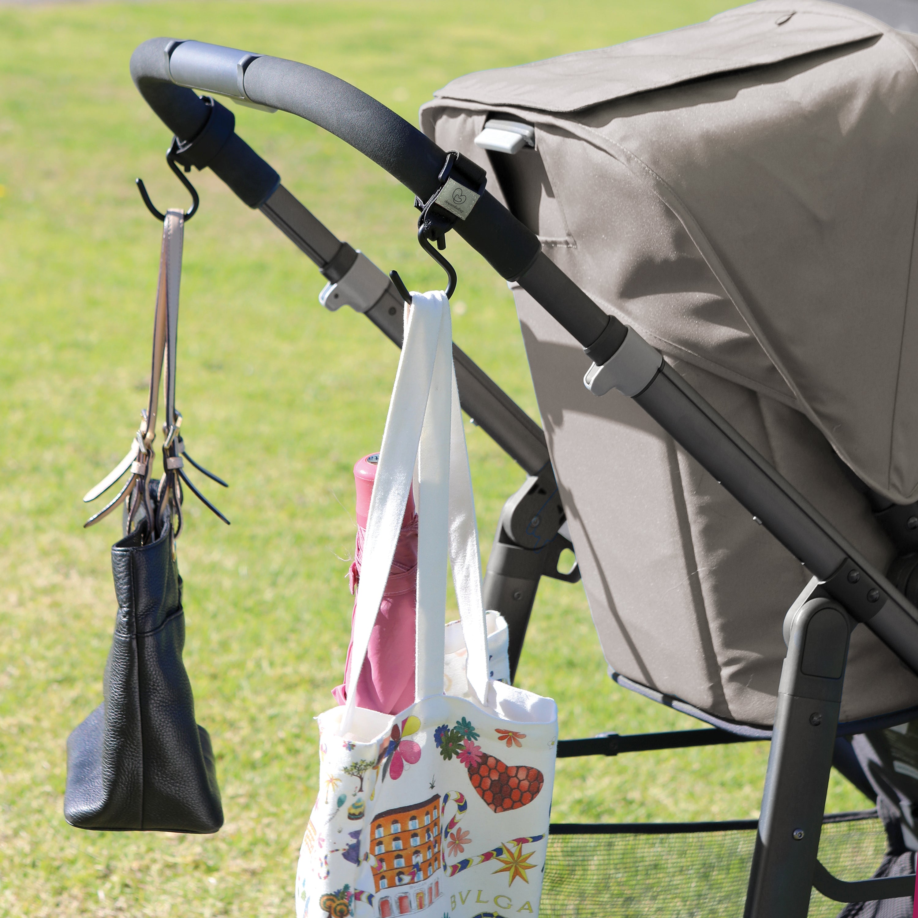 Strollerbuddy¨ Ezy-Fit Stroller Hooks 2 Pack - Black
