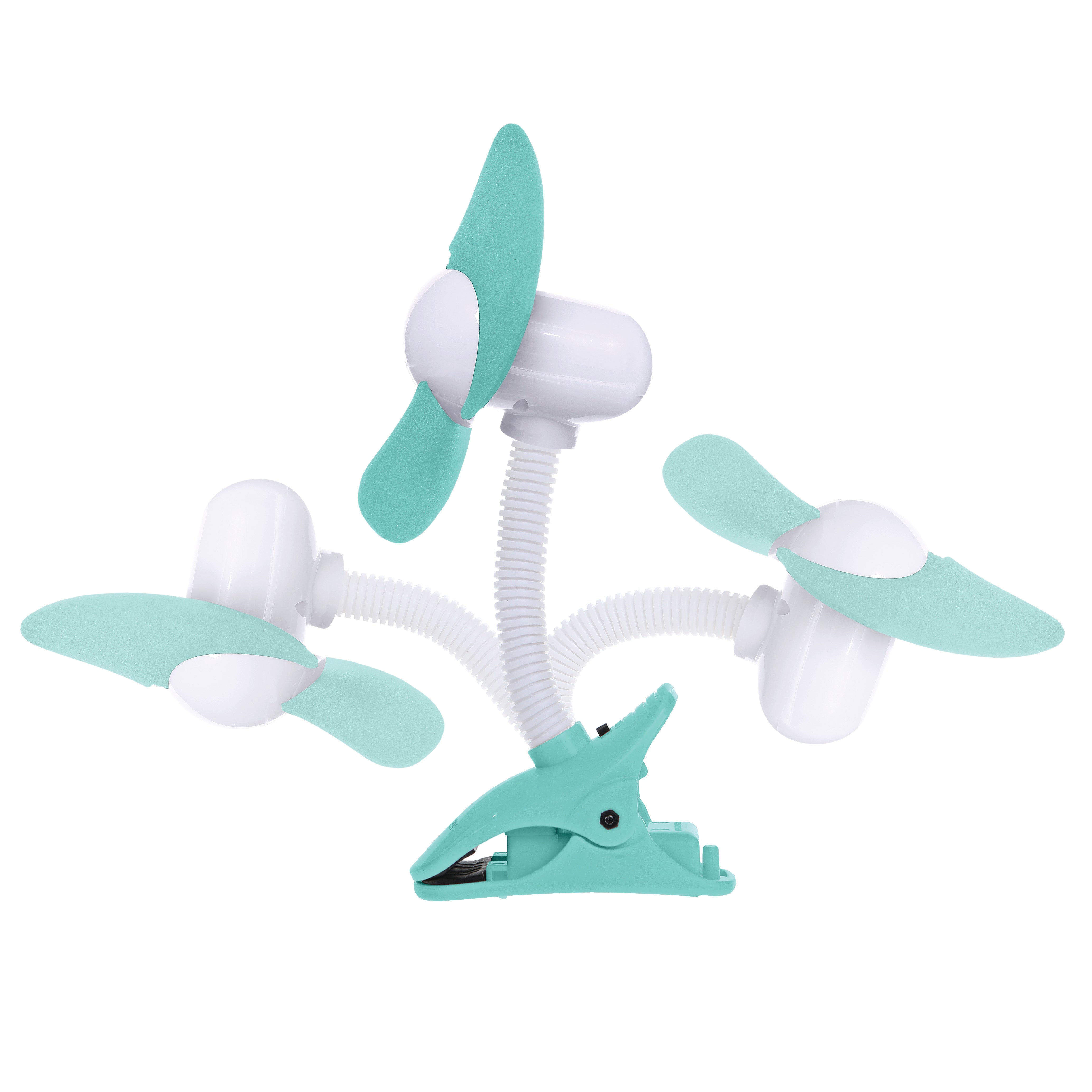 Ezy-Fit Clip-On Fan, Aqua