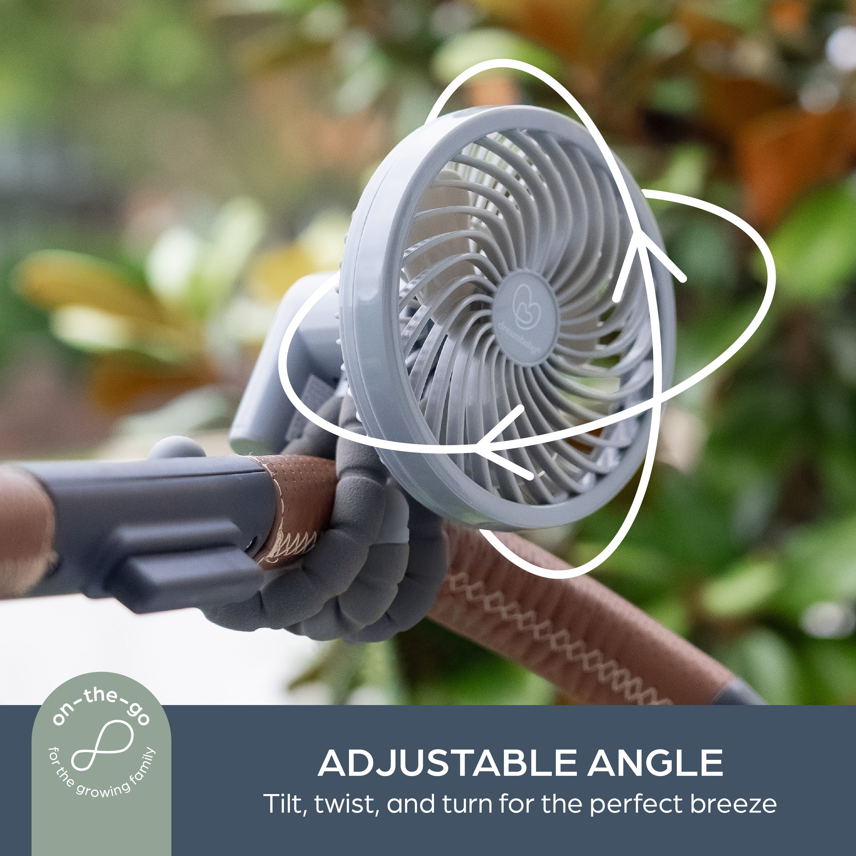 Smart Grip Deluxe Fan - Grey