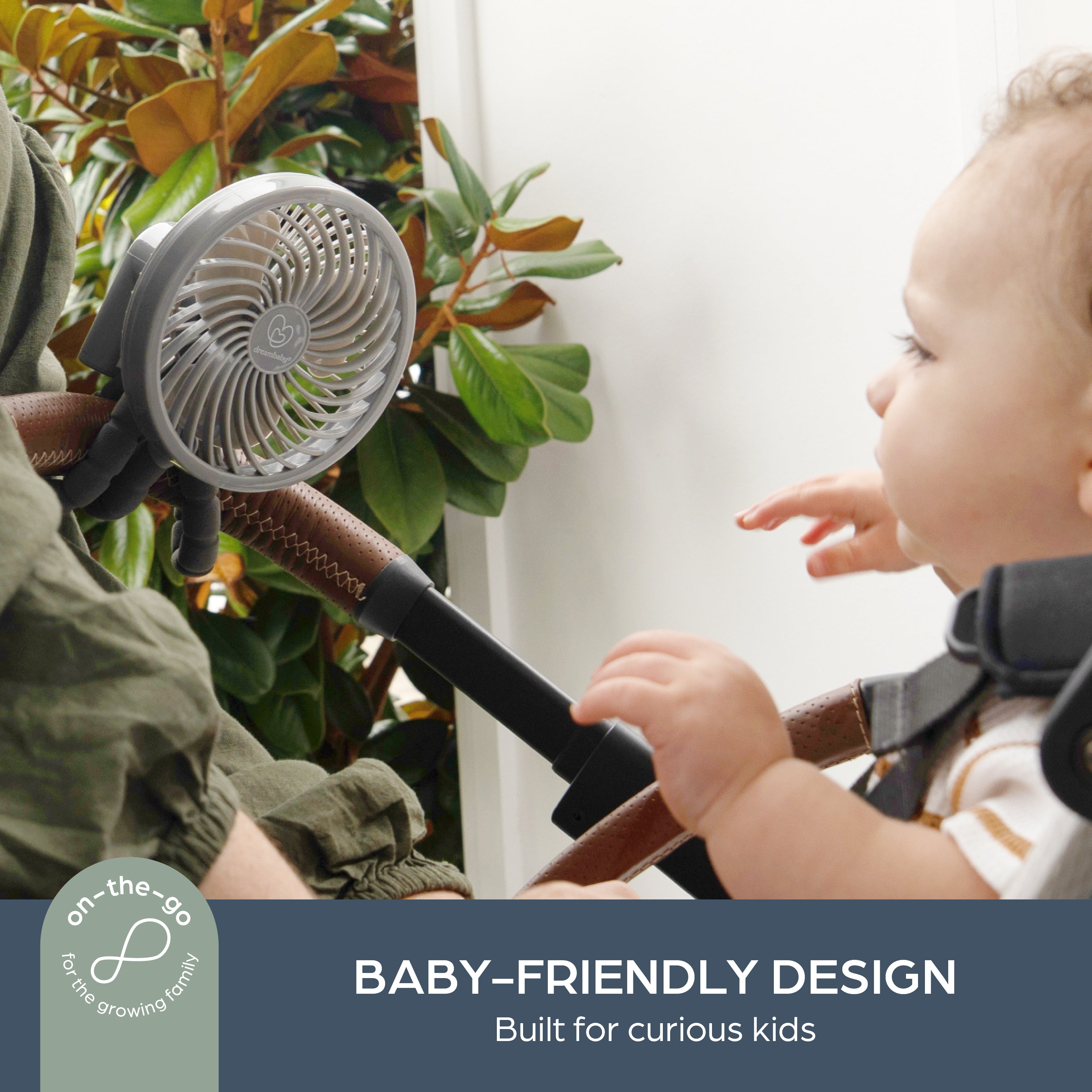 Smart Grip Deluxe Fan - Grey