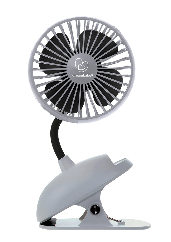 Dreambaby® Ezy-Fit Deluxe Clip-On Fan - Black/Grey