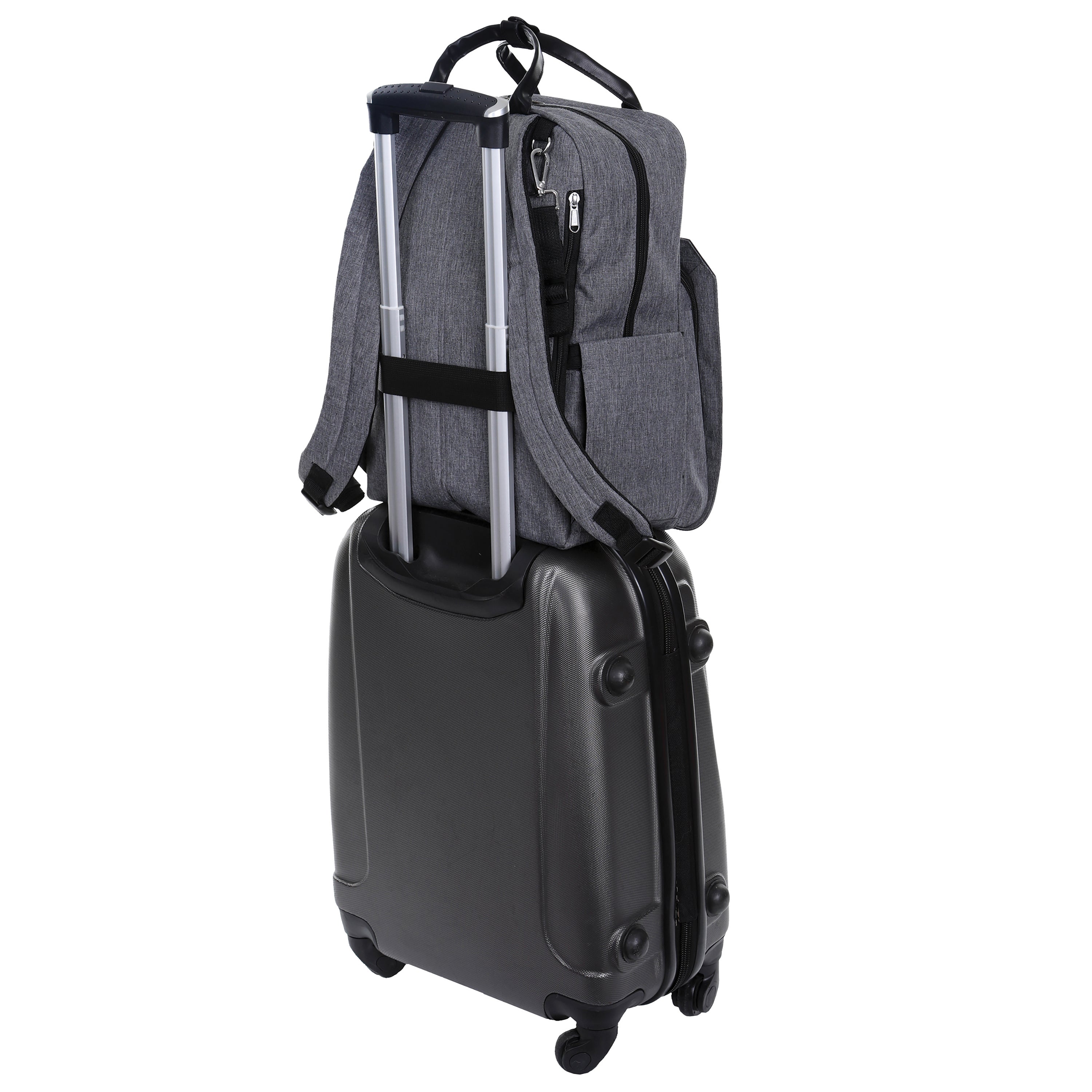 Carry-All Nappy Backpack - Grey Pocket