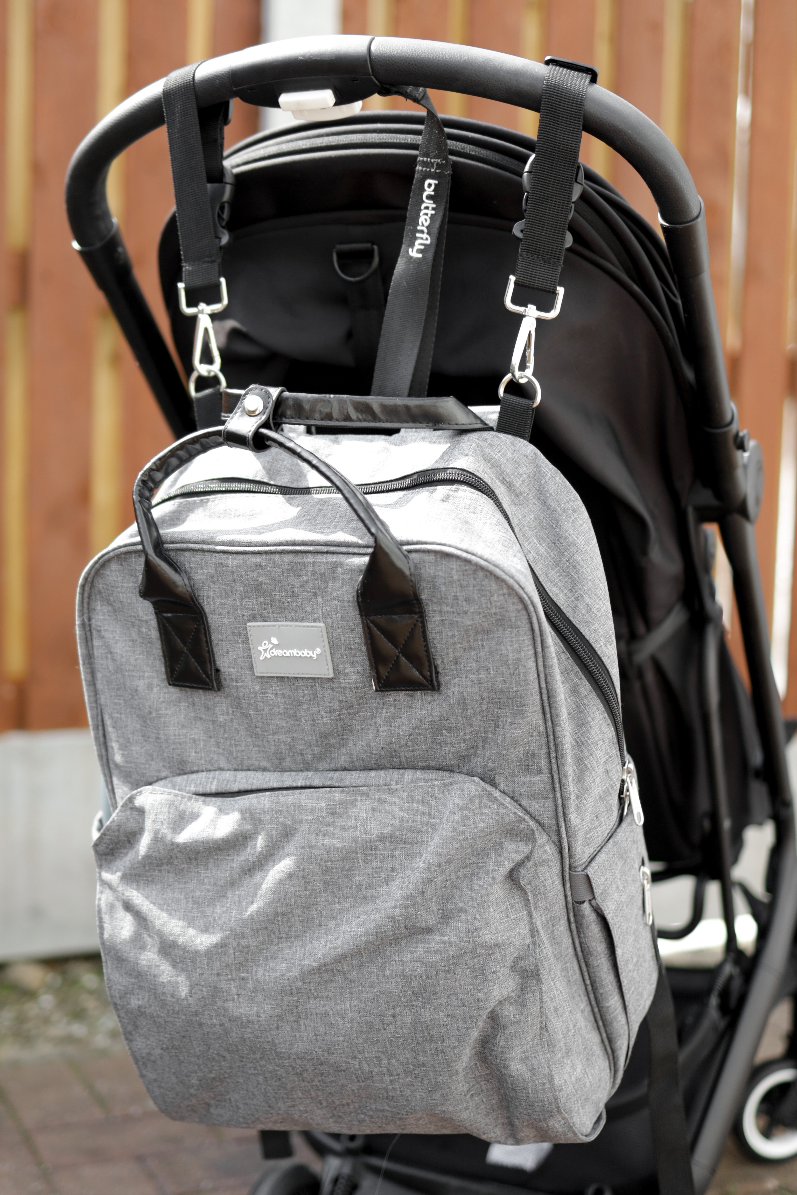 Carry-All Nappy Backpack - Grey Pocket