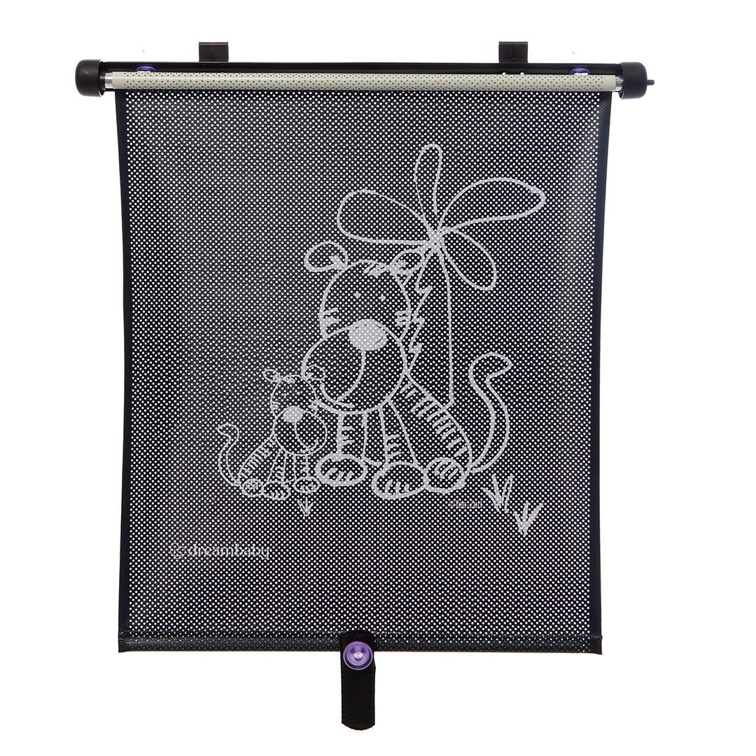 ADJUSTABLE TIGER CAR WINDOW SHADE ROLL-UP