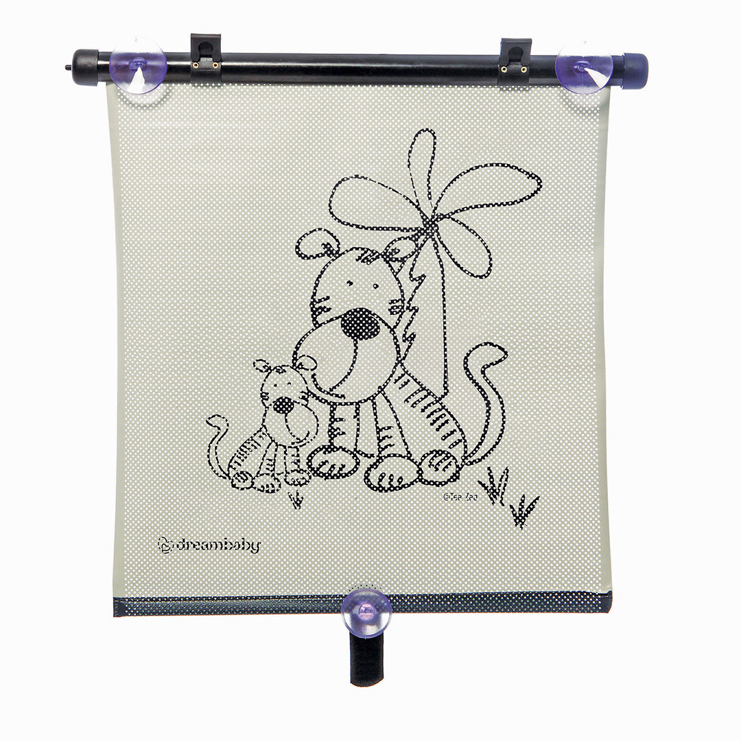 ADJUSTABLE TIGER CAR WINDOW SHADE ROLL-UP