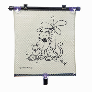 ADJUSTABLE TIGER CAR WINDOW SHADE ROLL-UP