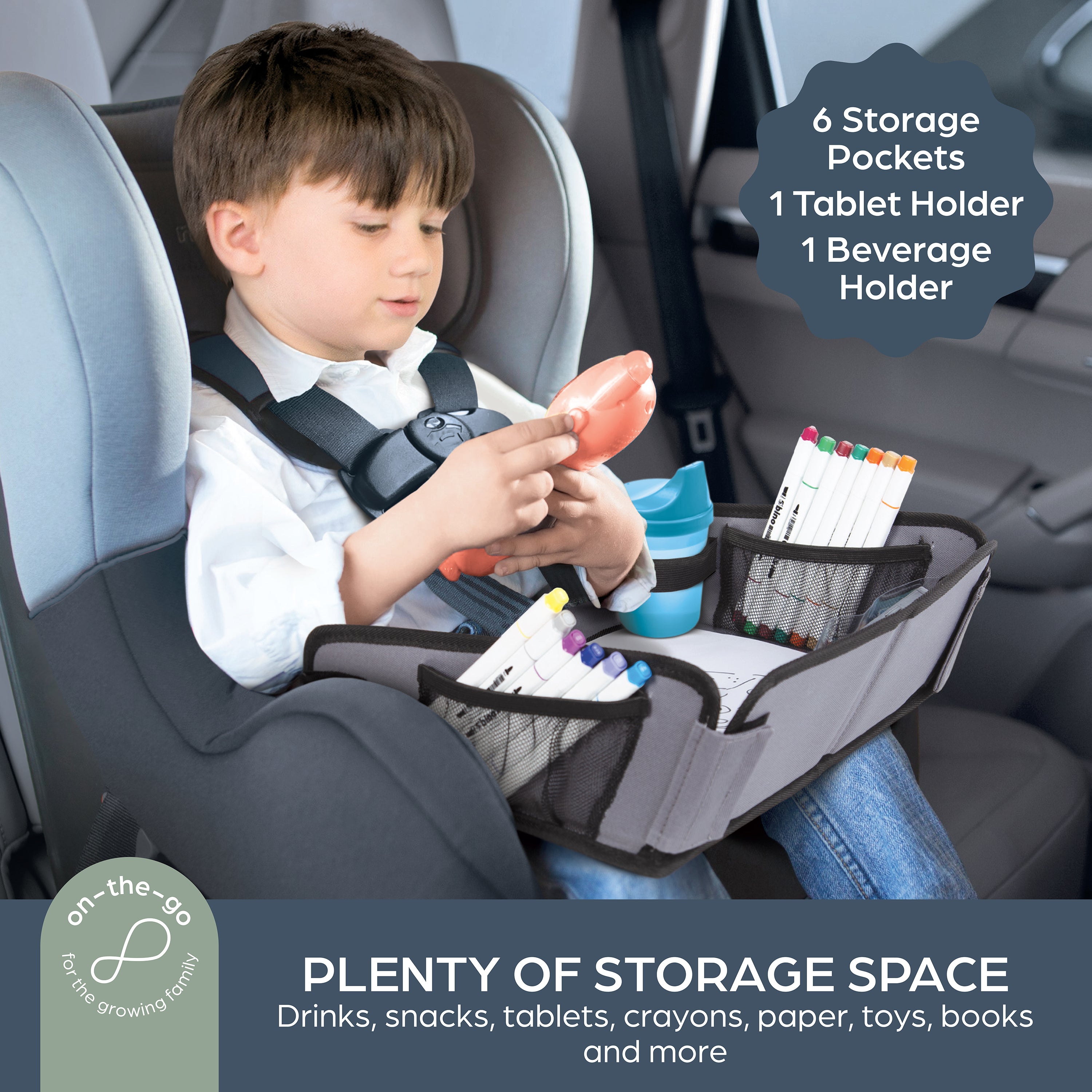 Ezy-Tote™ Travel Tray With Tablet Holder