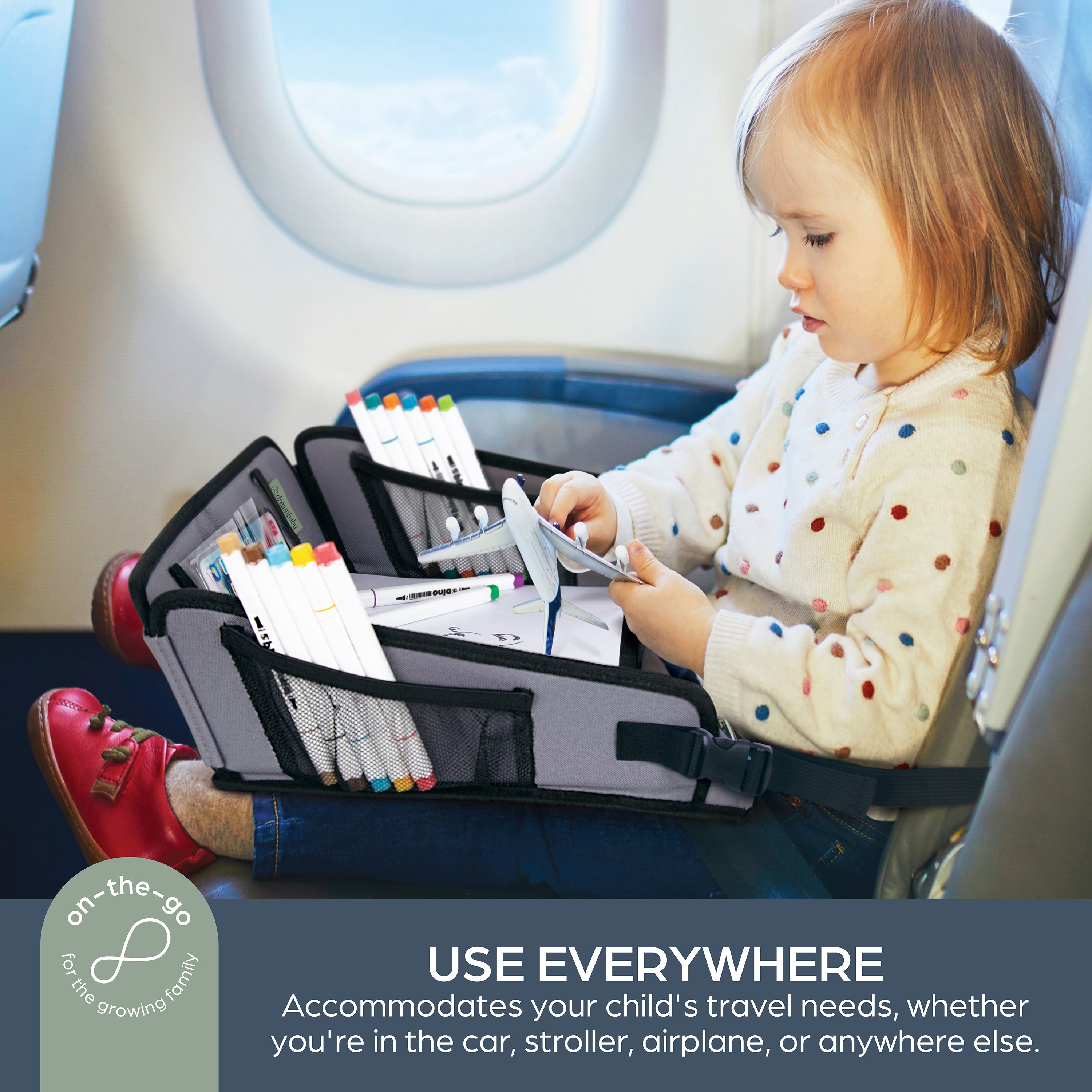 Ezy-Tote™ Travel Tray With Tablet Holder