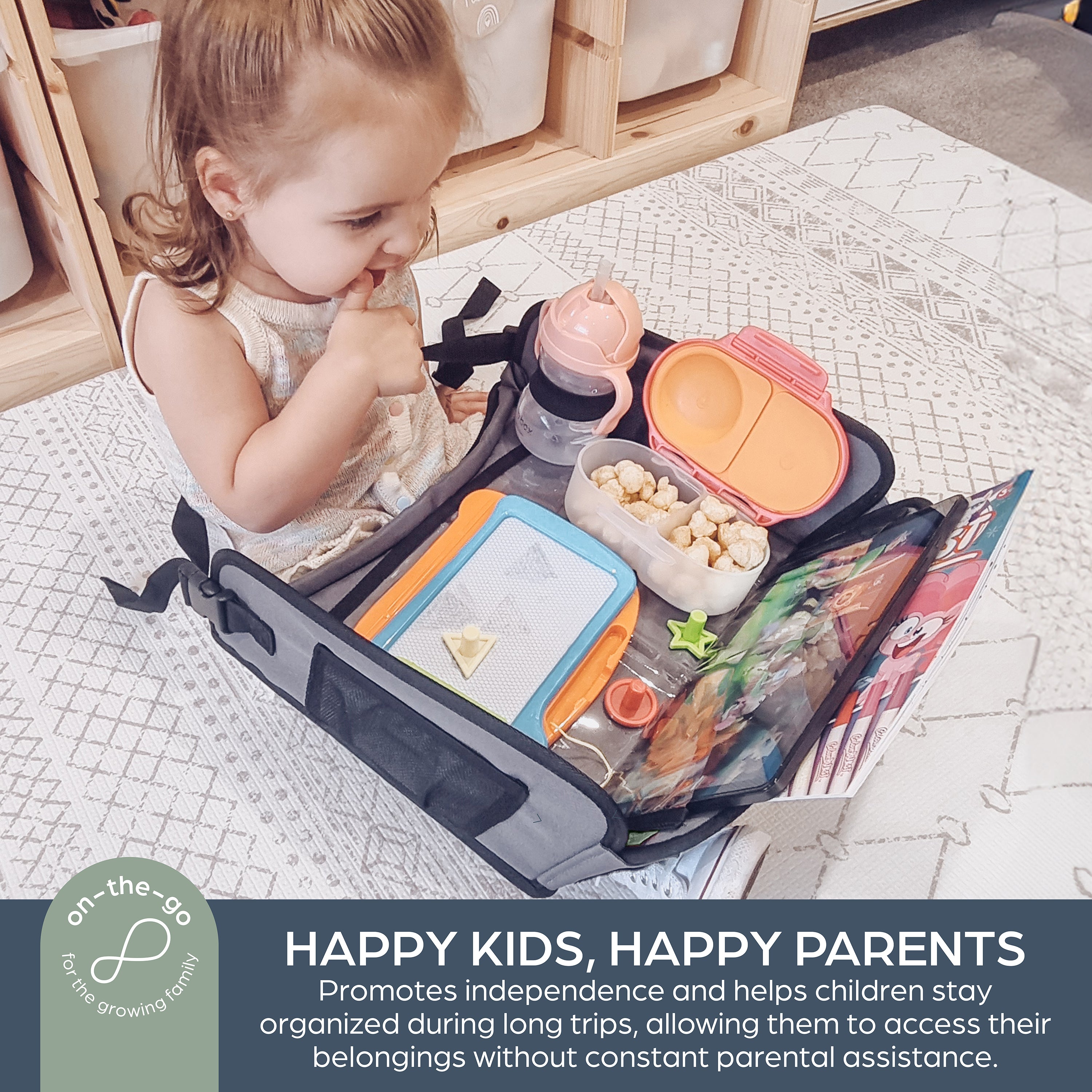 Ezy-Tote™ Travel Tray With Tablet Holder