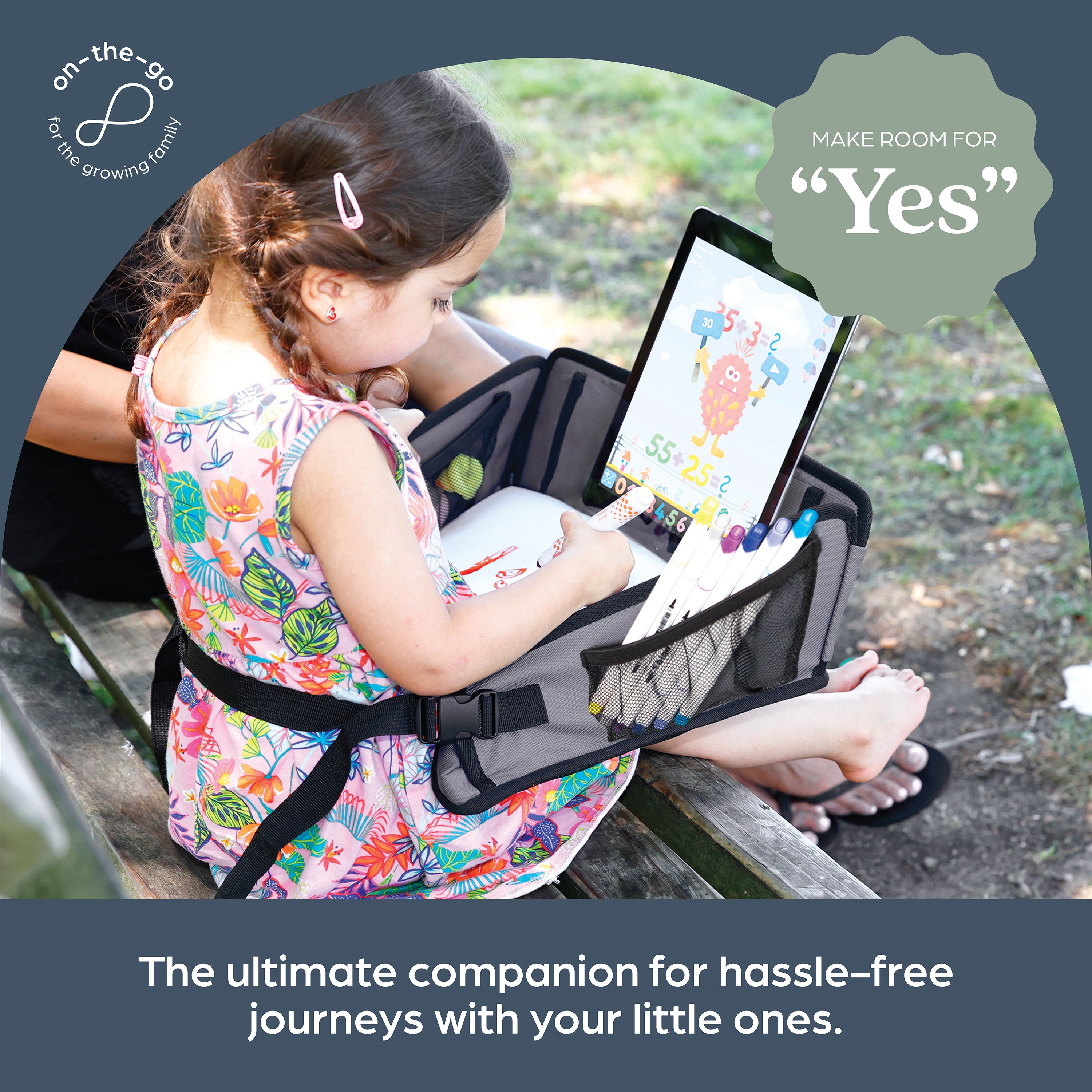 Ezy-Tote™ Travel Tray With Tablet Holder