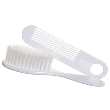 Brush & Comb Set - White