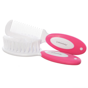 Deluxe Brush & Comb Set - Pink