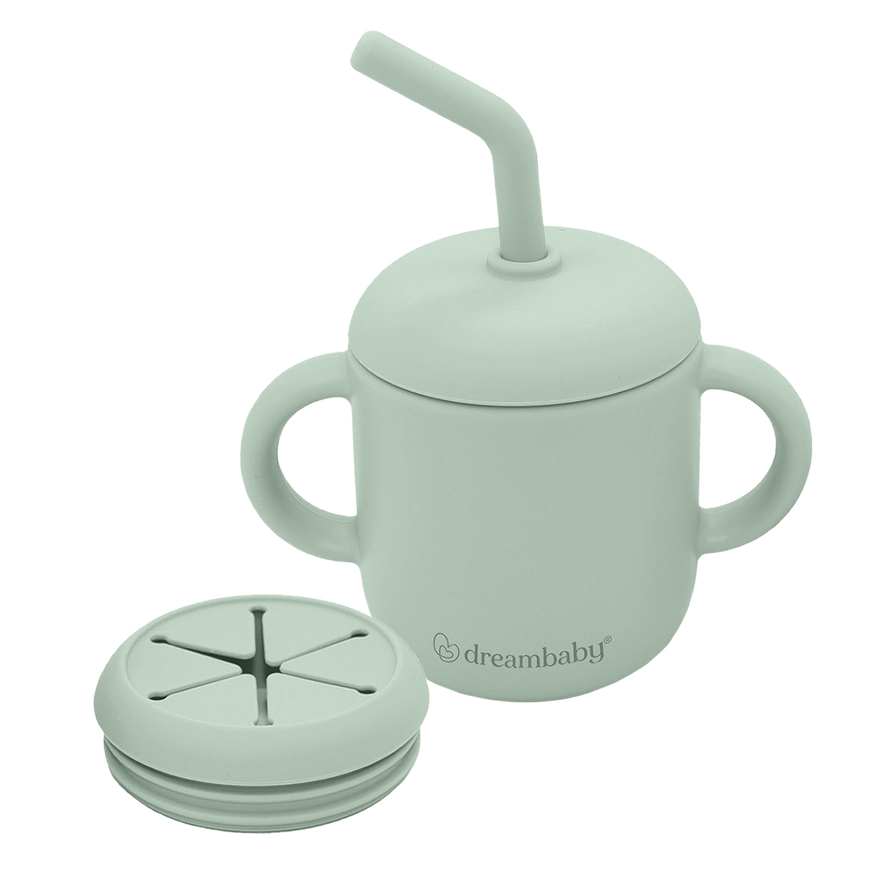 Silicone No Spill Drink and Snack Cup Seafoam