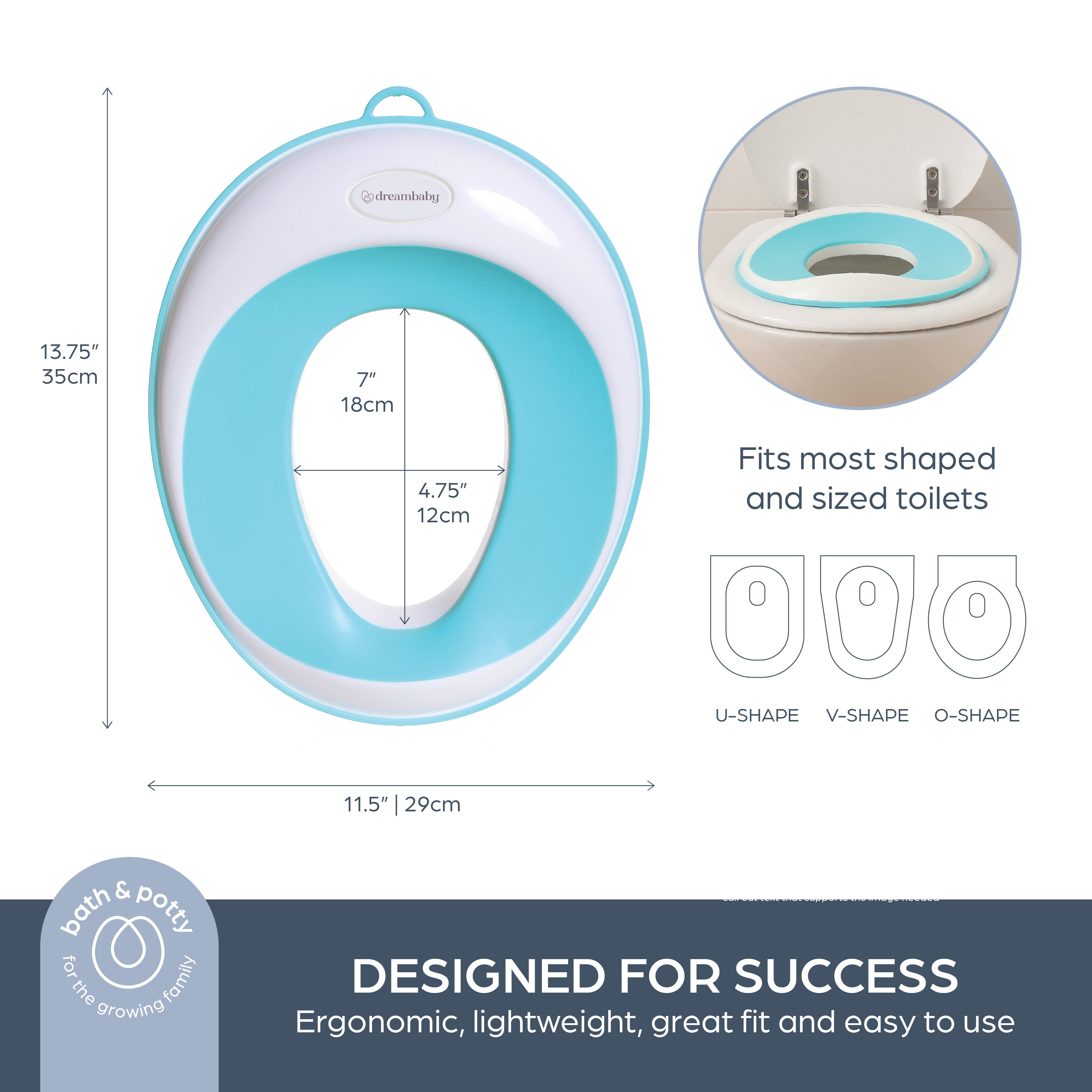 Toilet Trainer Potty Seat - Aqua