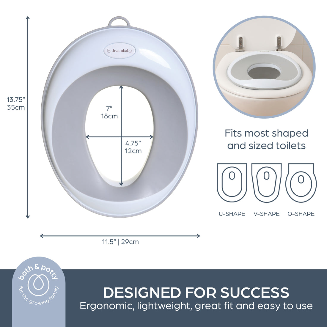EZY-Toilet Trainer Seat - Grey