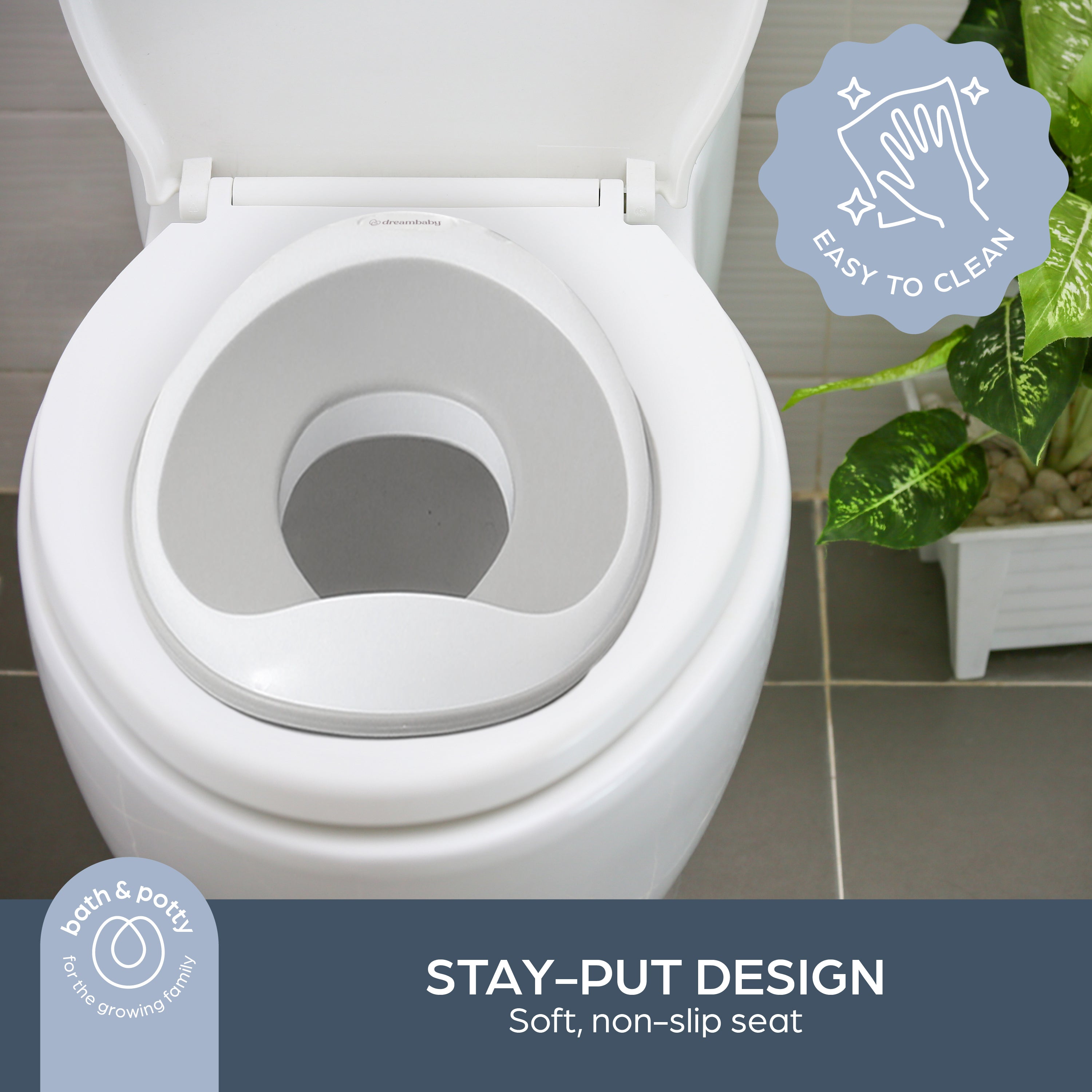 Ezy-Toilet Trainer Seat Â€“ Potty Topper, Grey