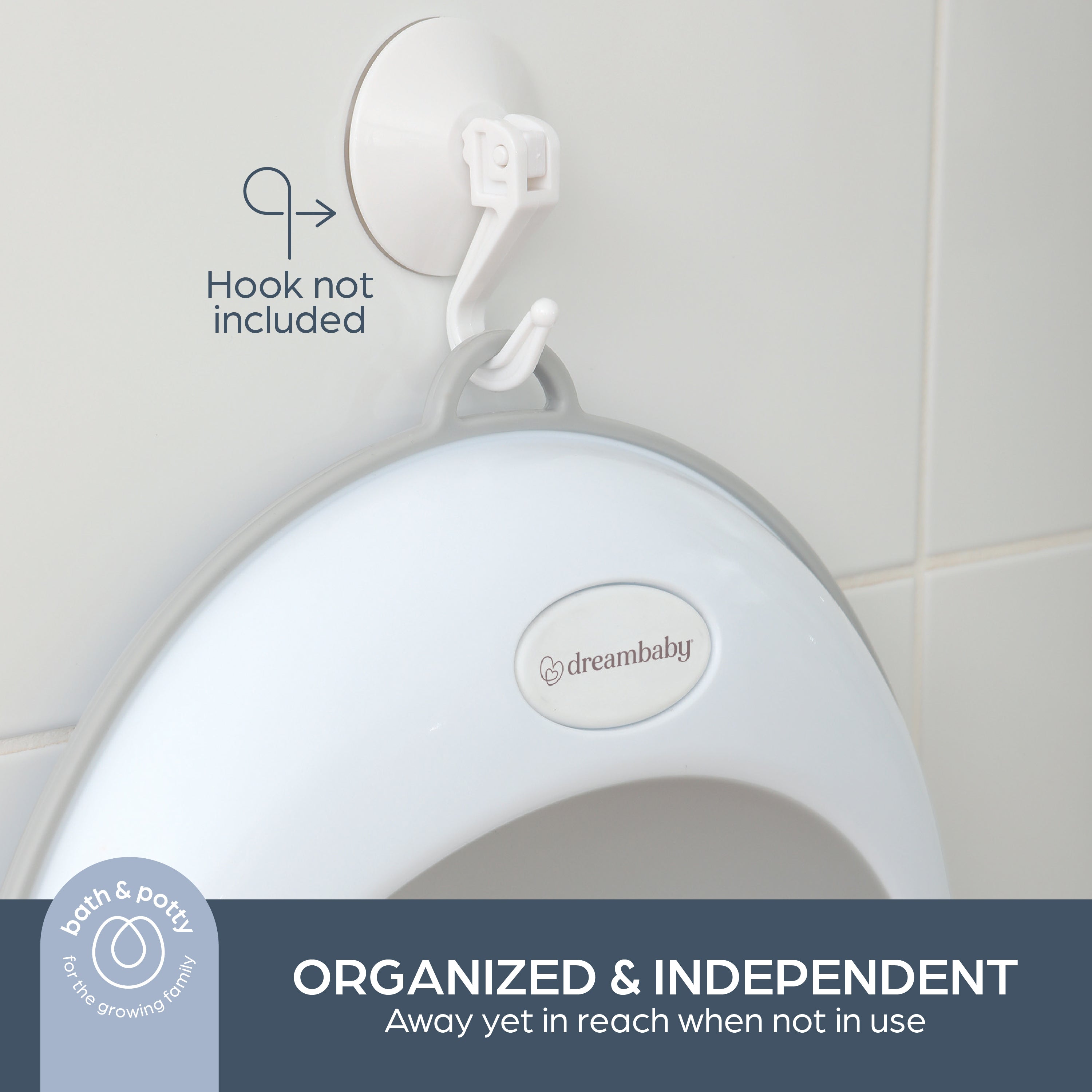 Ezy-Toilet Trainer Seat Â€“ Potty Topper, Grey