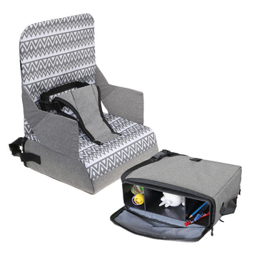 Grab N' Go Booster Seat - Grey ZigZag
