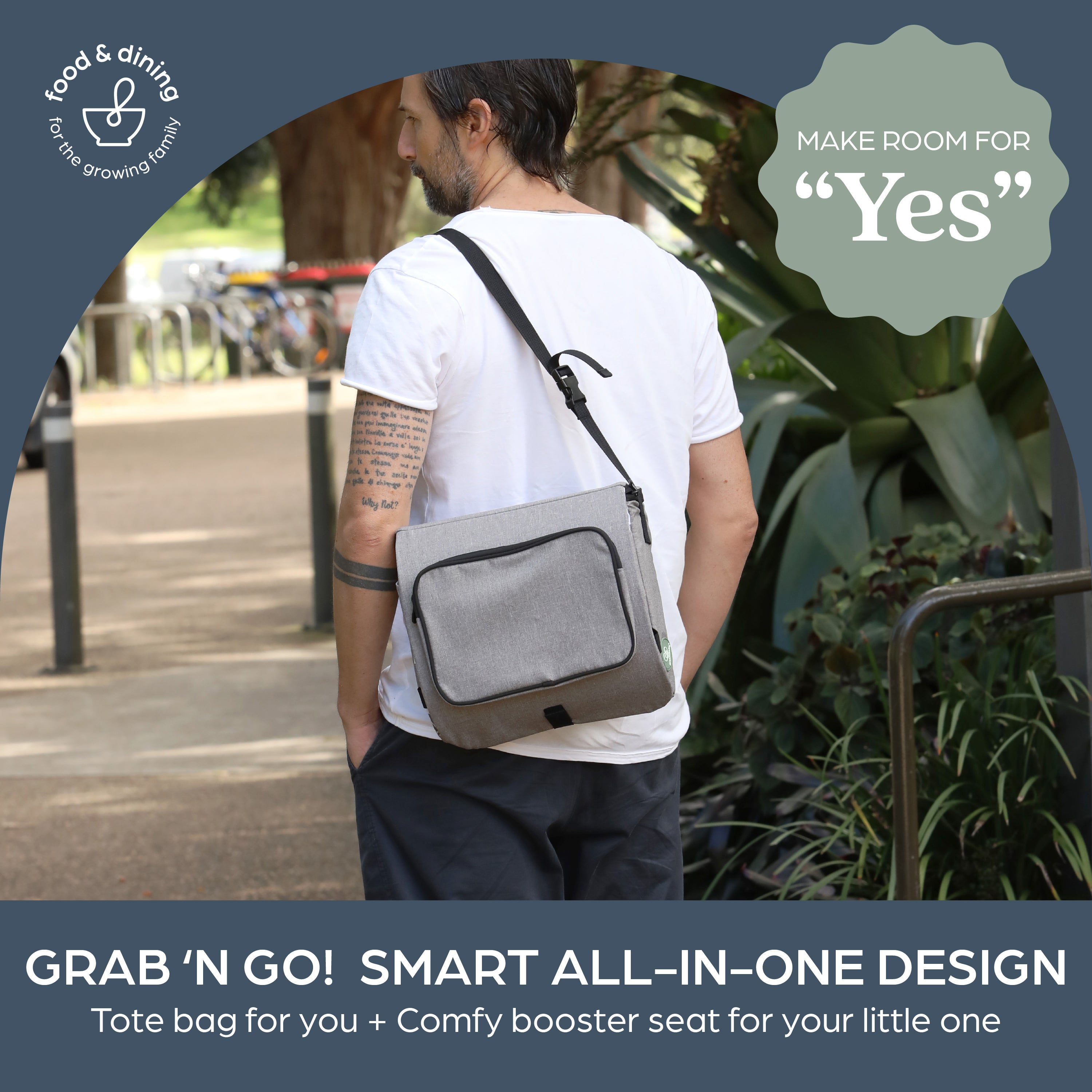 Dreambaby Portable Toddler Booster Seat | Pebble Grey