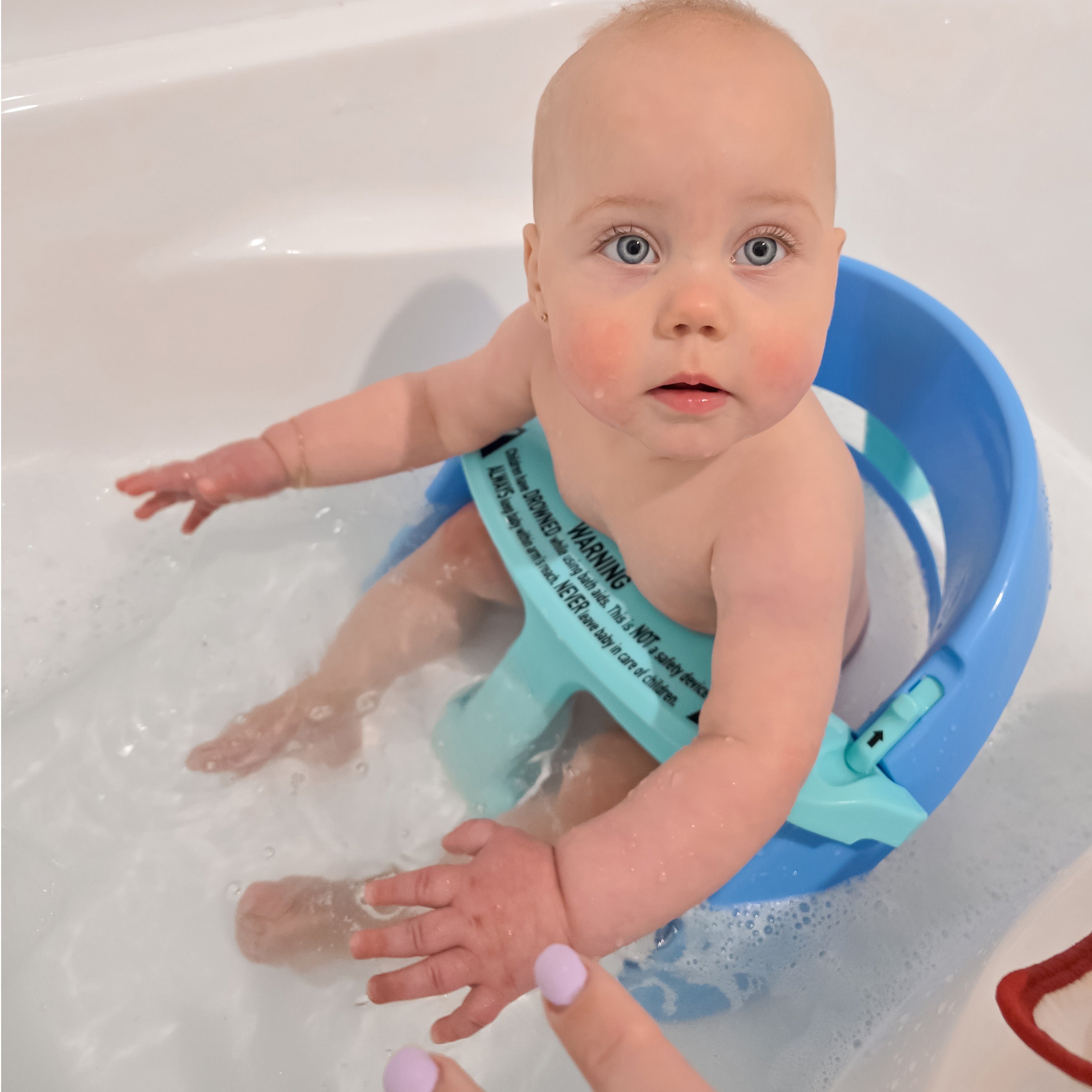 Dreambaby Baby Bath Seat | Non-Slip Suction 5–10 Months | Aqua/Blue