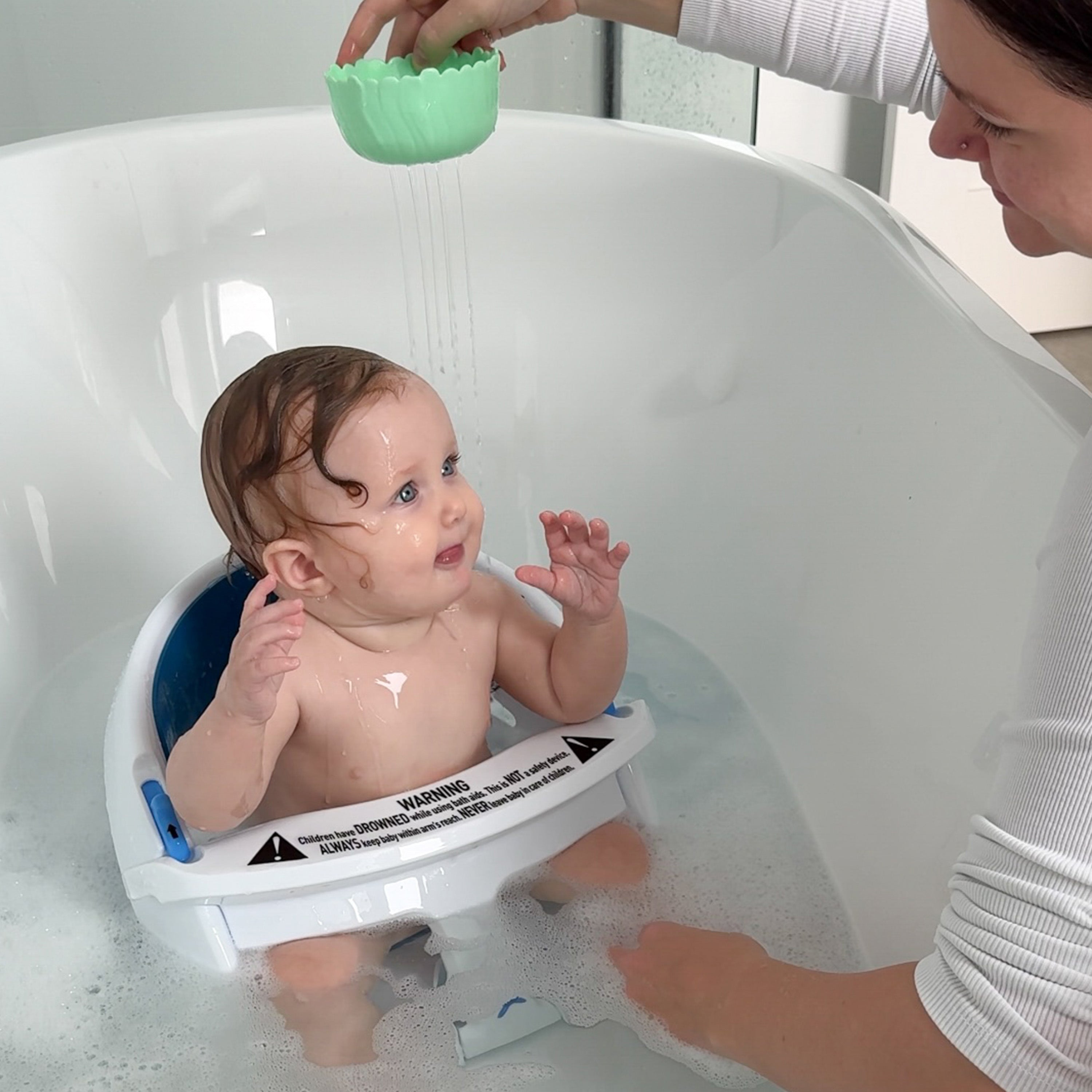 Deluxe Bath Seat With Foam Padding & Heat Sensing Indicator