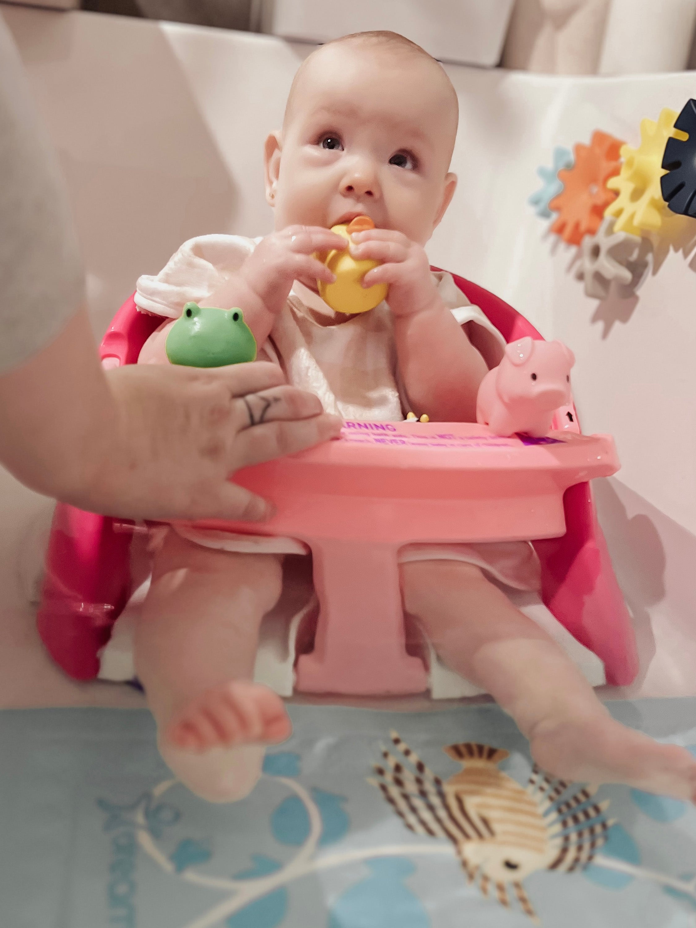 Dreambaby Baby Bath Seat | Non-Slip Suction 5–10 Months | Pink
