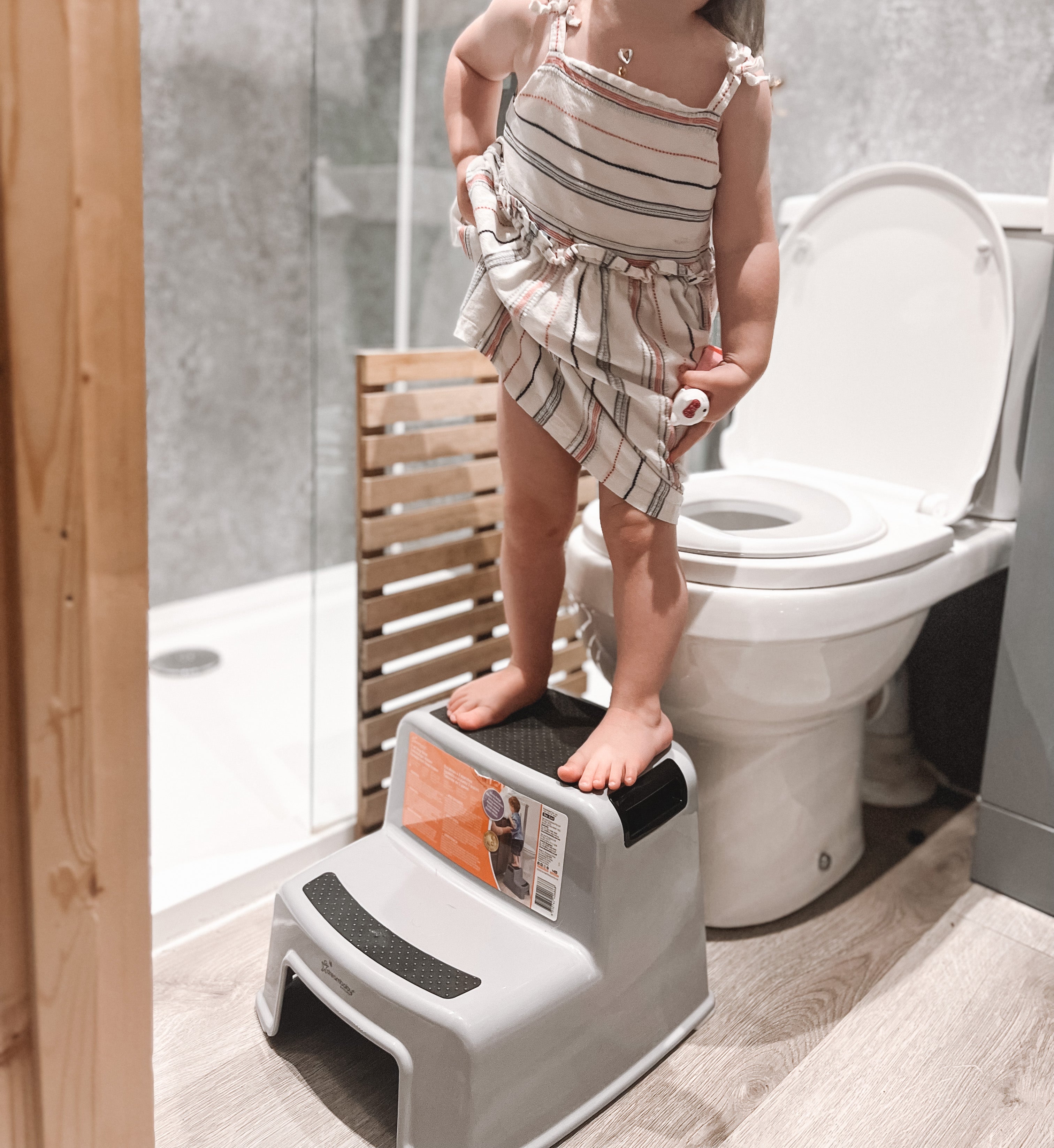 2-Up Step Stool - Black/Grey