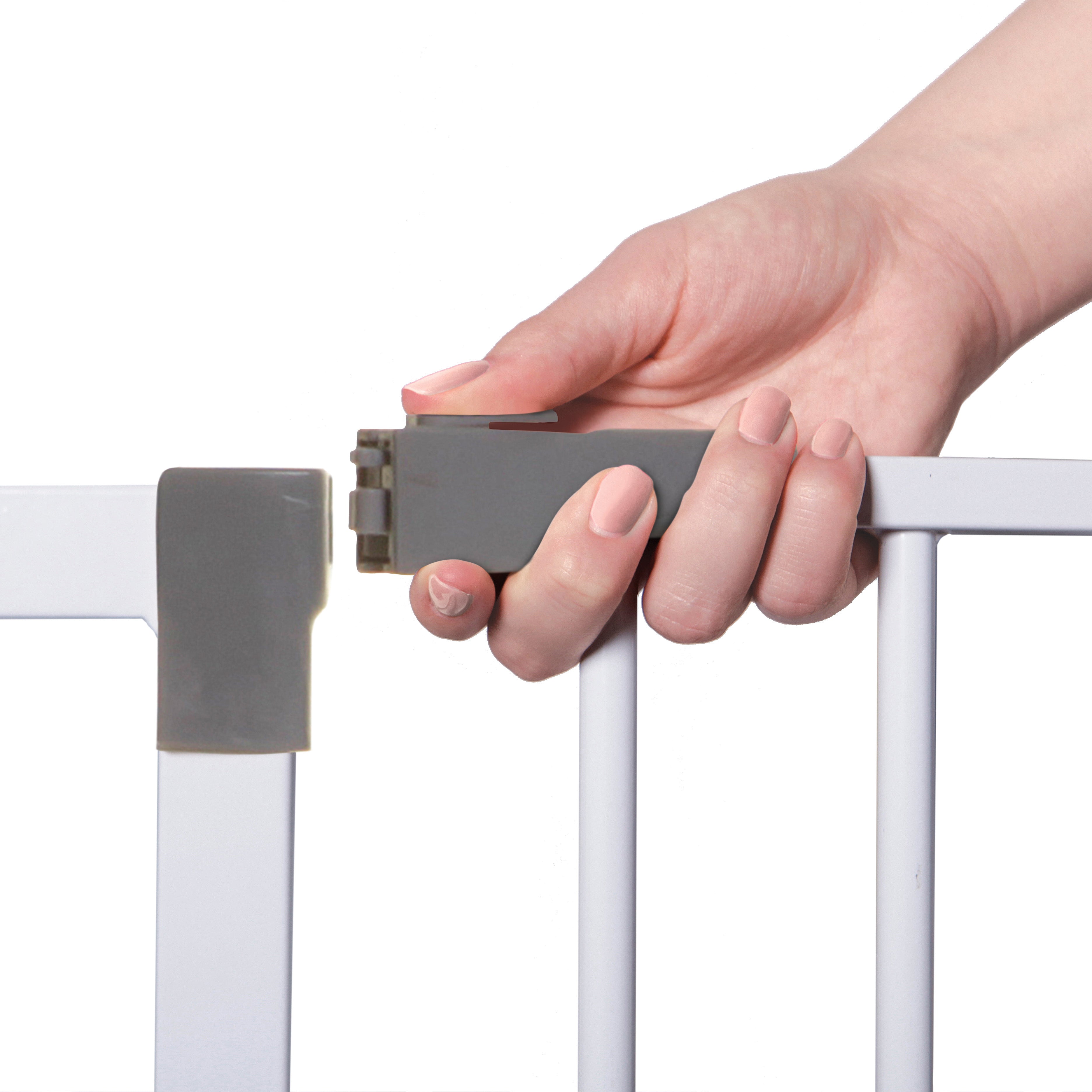 Liberty Extra Tall 29.5-36.5In Easy Close Metal Baby Gate - White