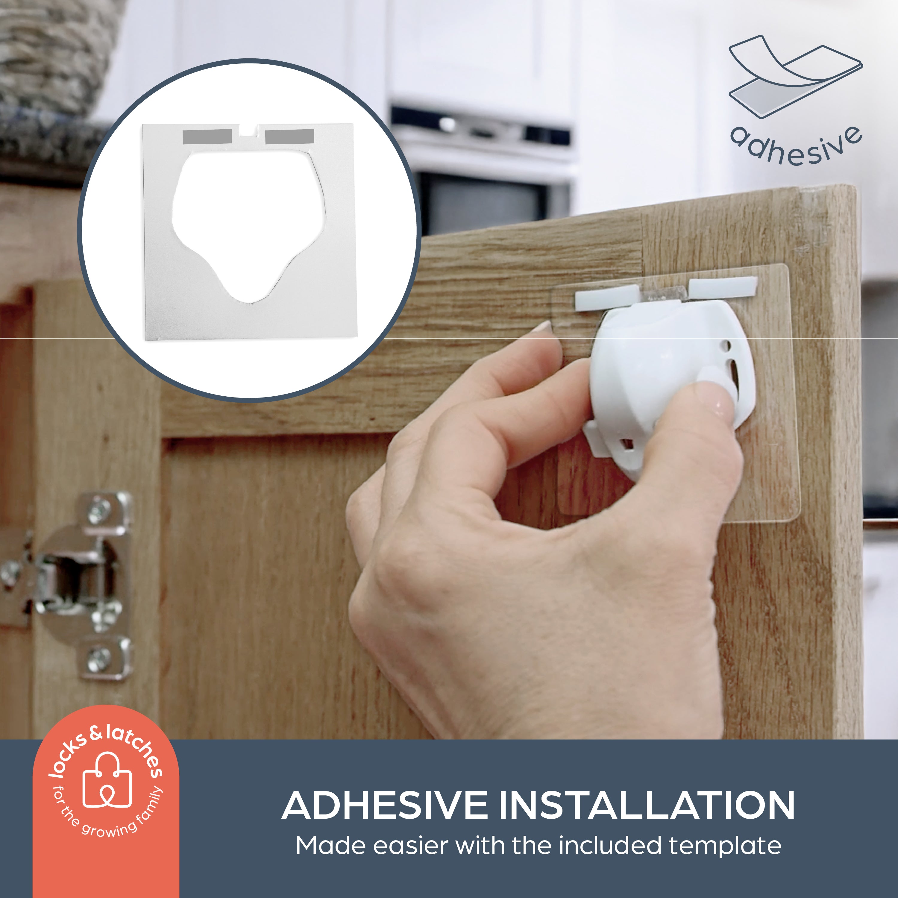Adhesive Mag Lock® 4 Locks & 1 Key