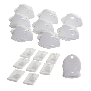 Adhesive Mag Lock¨ 8 Locks & 1 Key