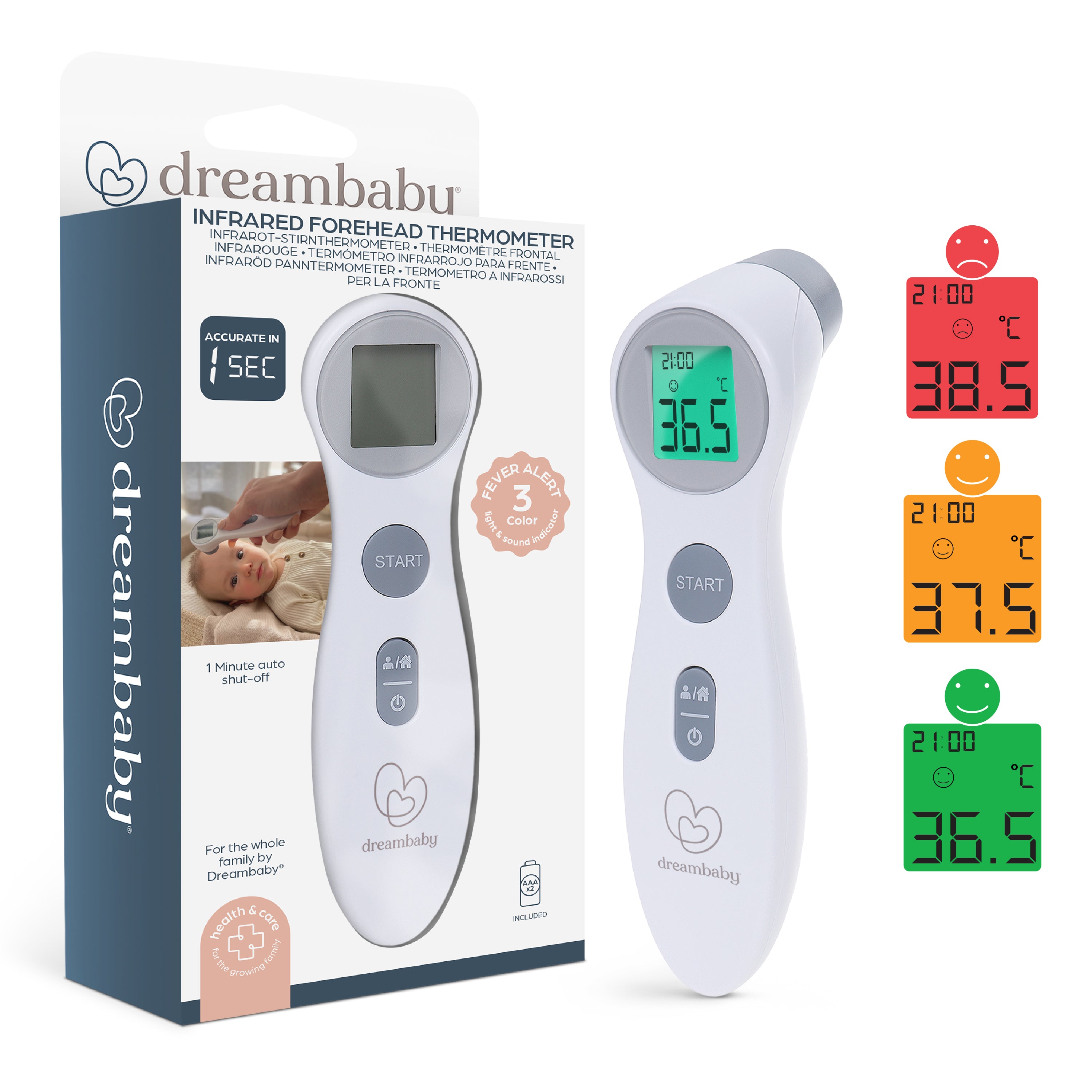 Non-Contact Fever Alert Infrared Forehead Thermometer