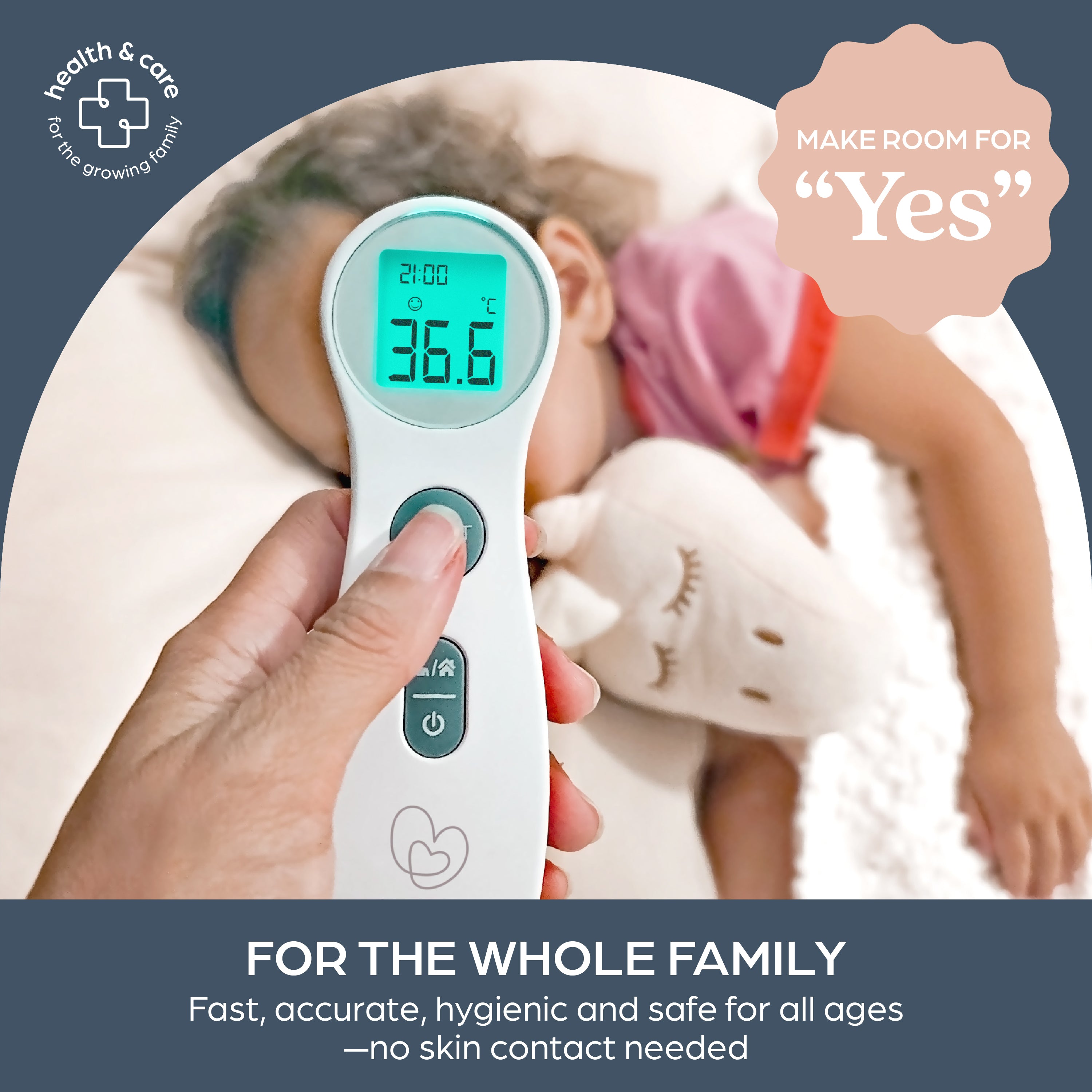 Non-Contact Fever Alert Infrared Forehead Thermometer