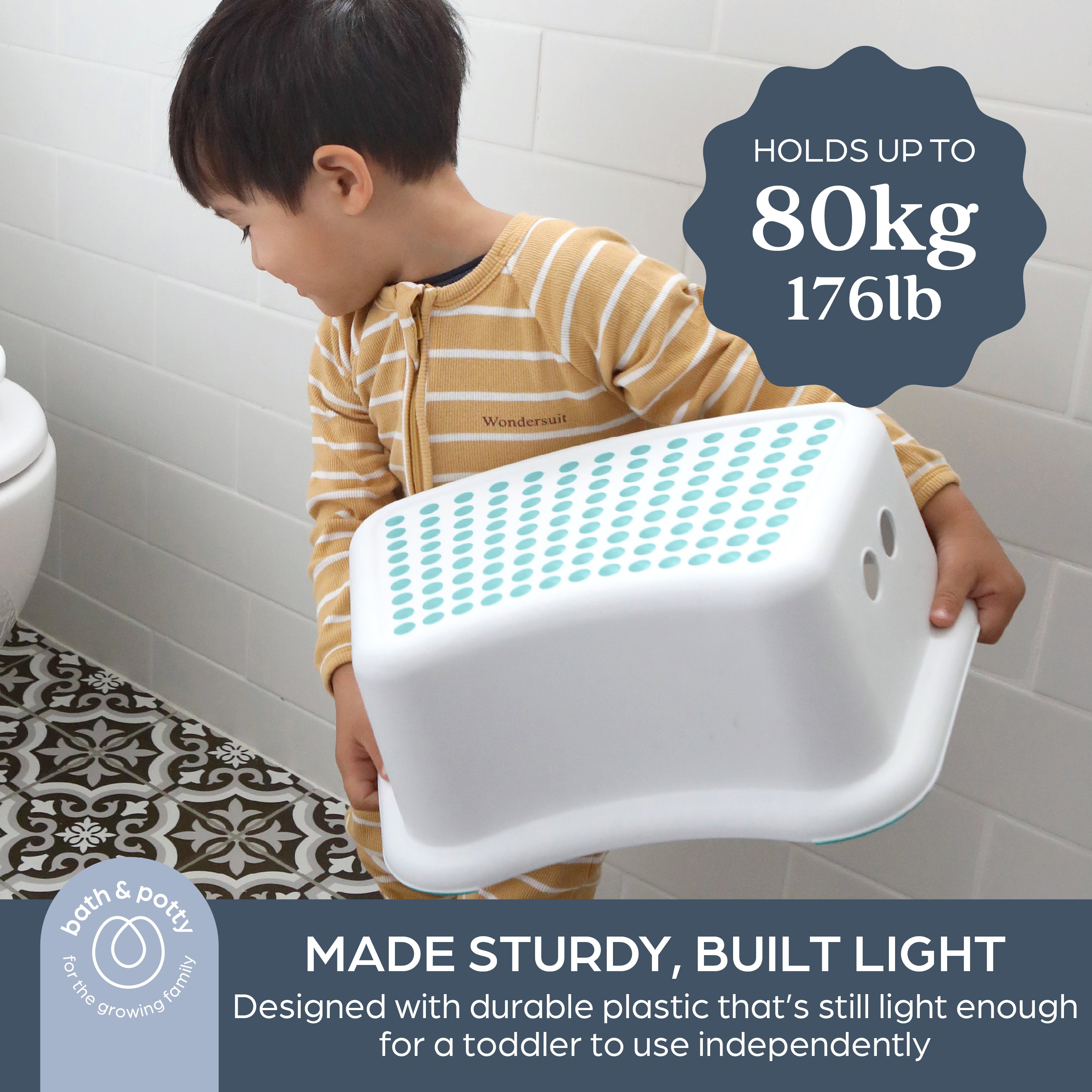 Step Stool - Aqua Dots