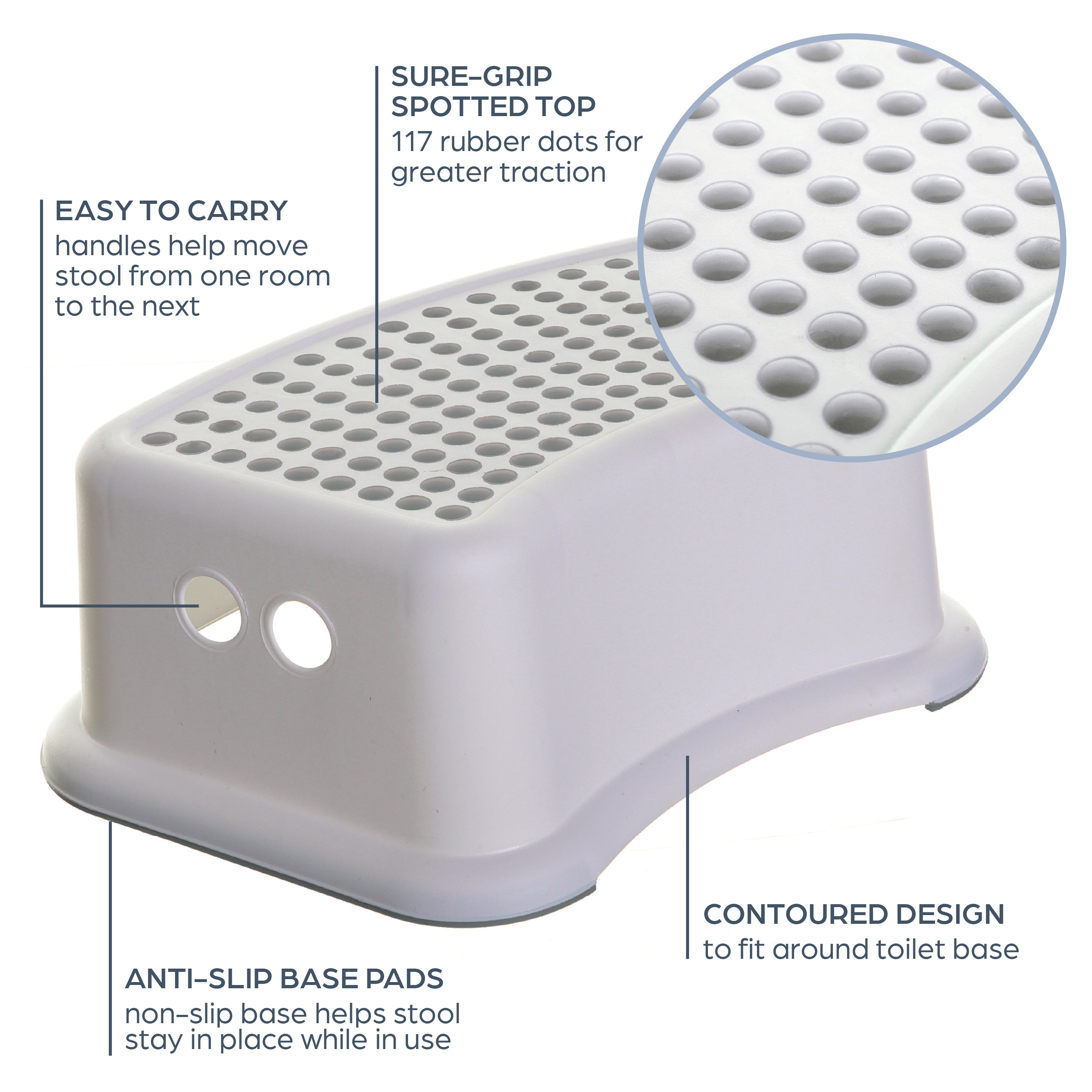 Ezy-Toilet Trainer Seat + Step Stool Grey