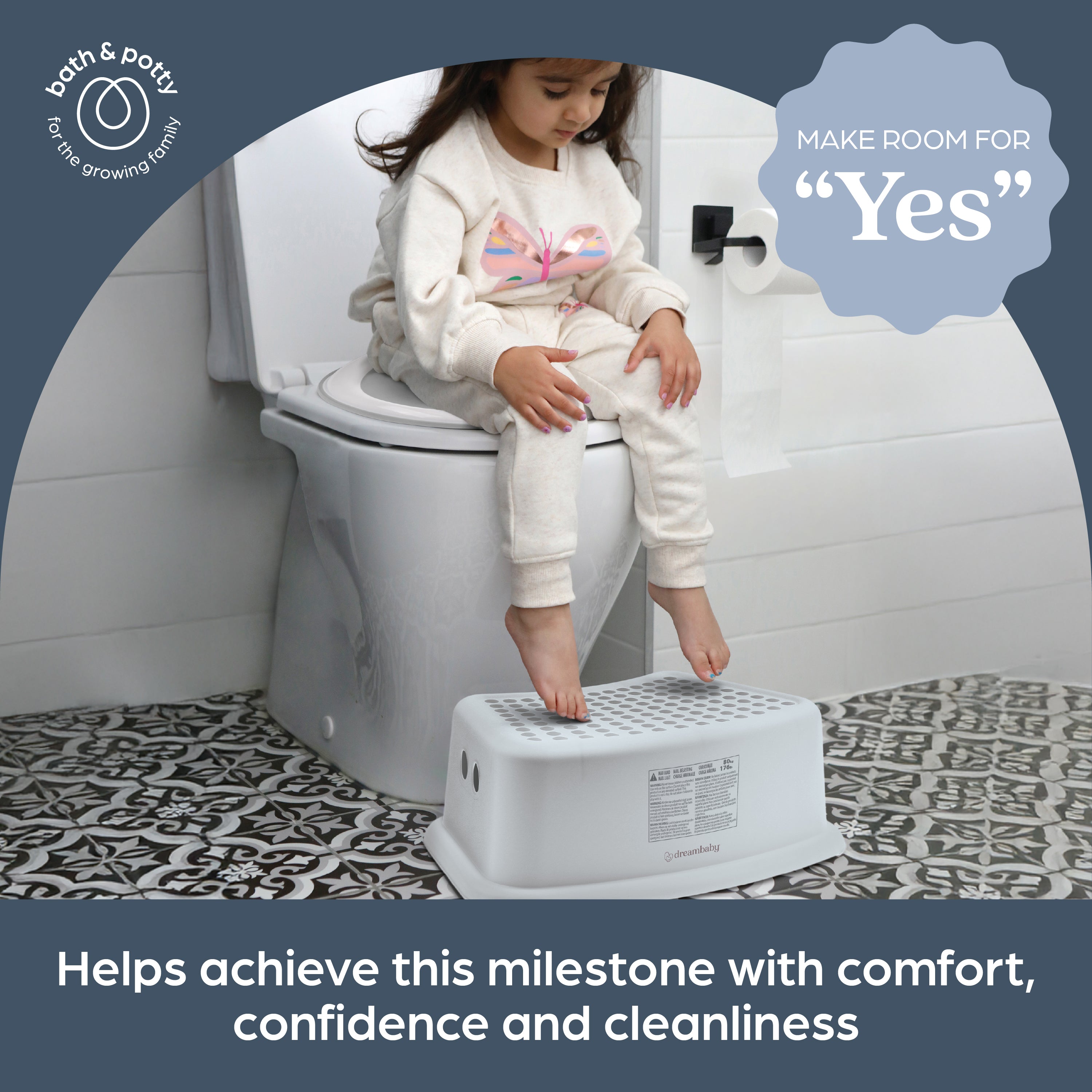 Ezy-Toilet Trainer Seat + Step Stool Grey