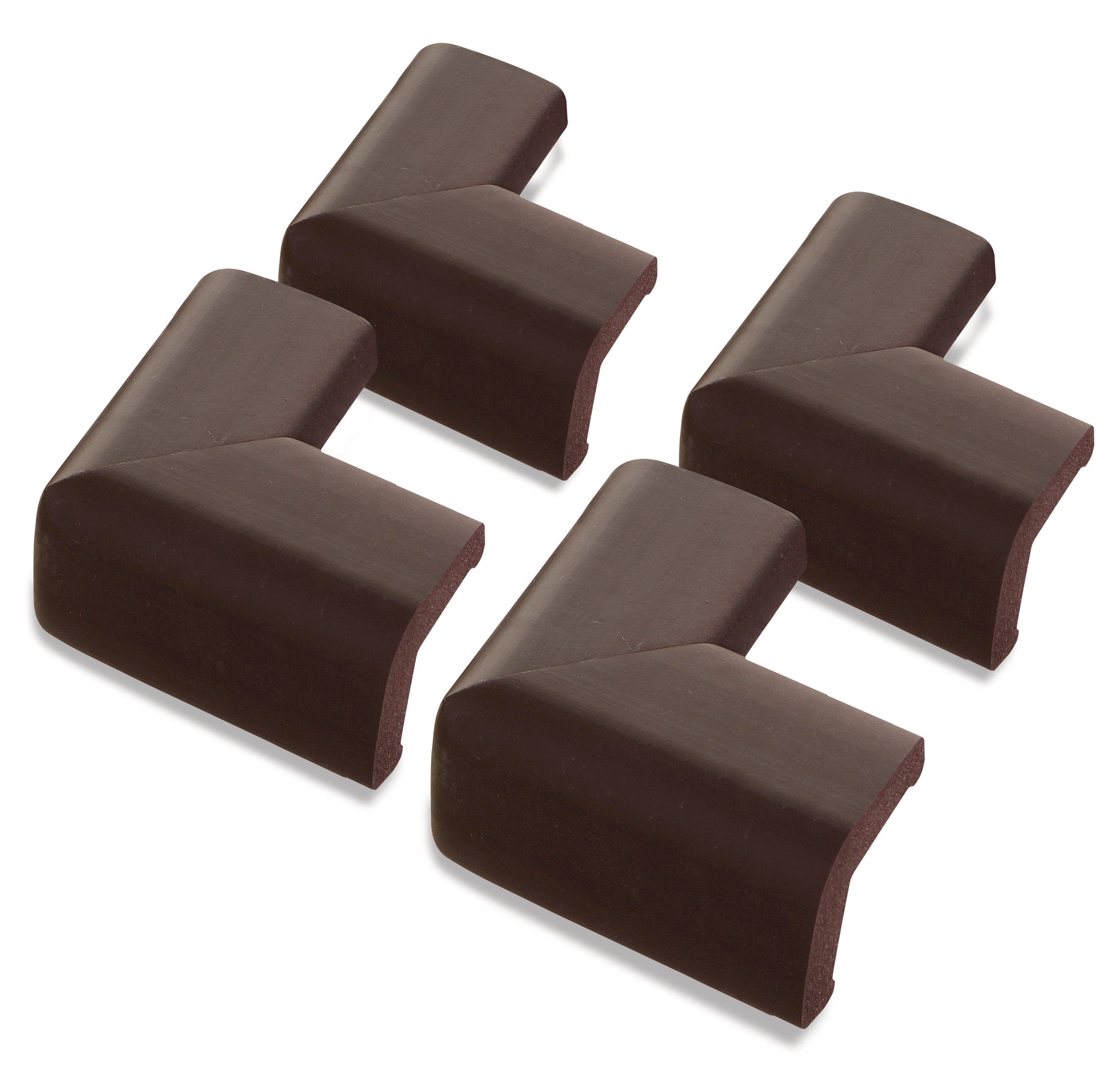 Classic Foam Corner Protectors - 4 Pack, Brown