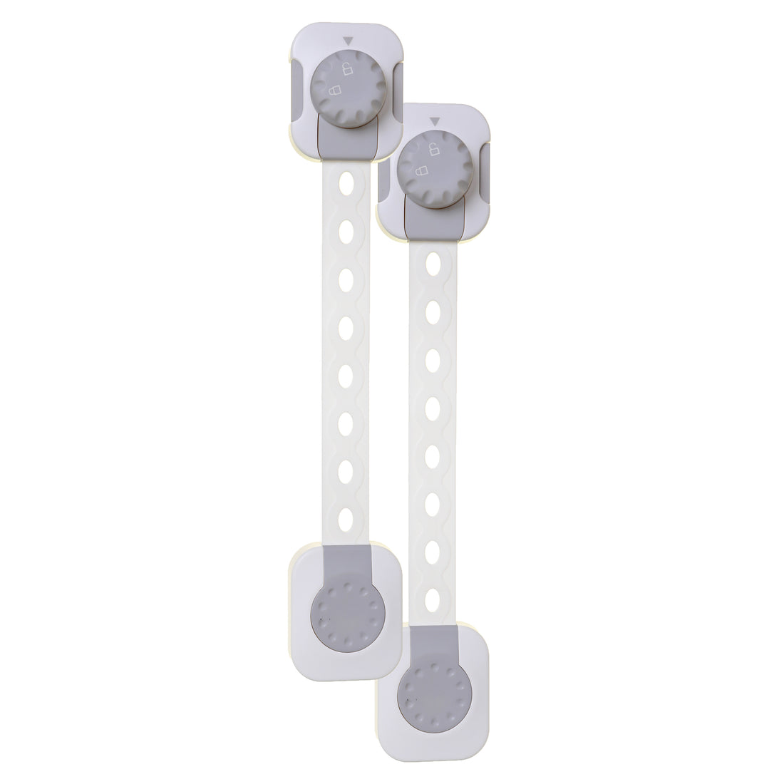 Twist 'N Lock Multi-Purpose Latch 2Pk White/Grey