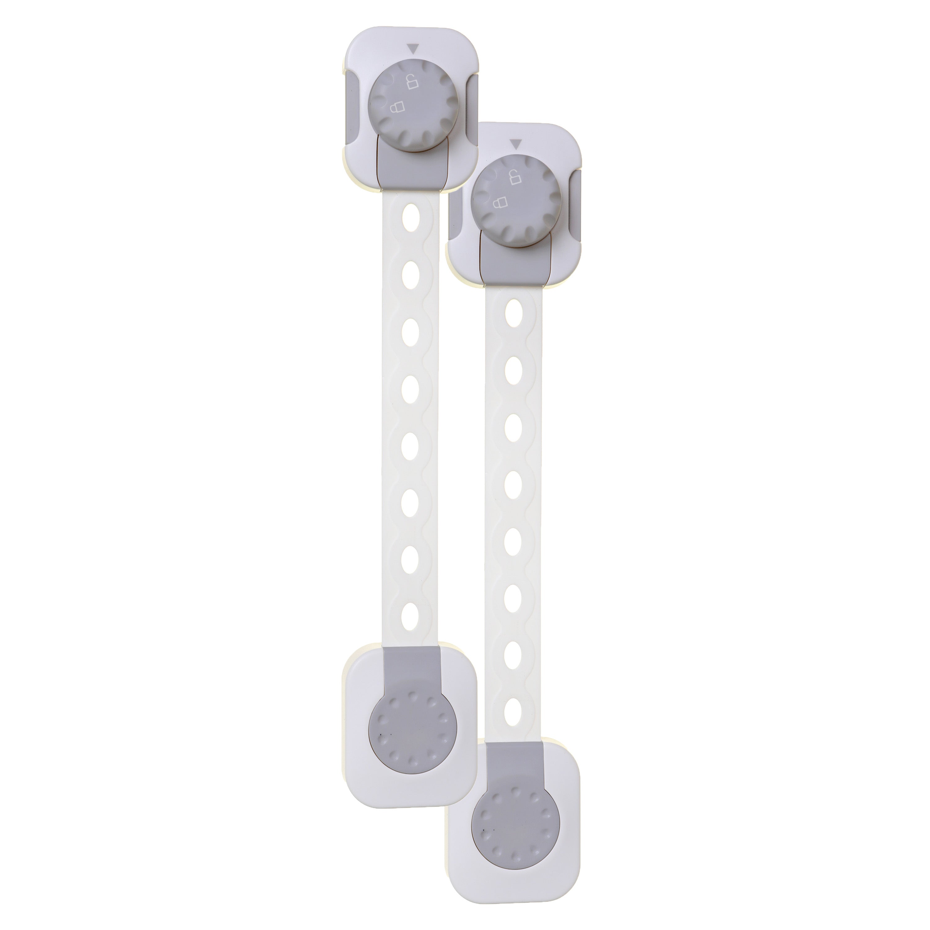 Twist 'N Lock Multi-Purpose Latch 2Pk White/Grey