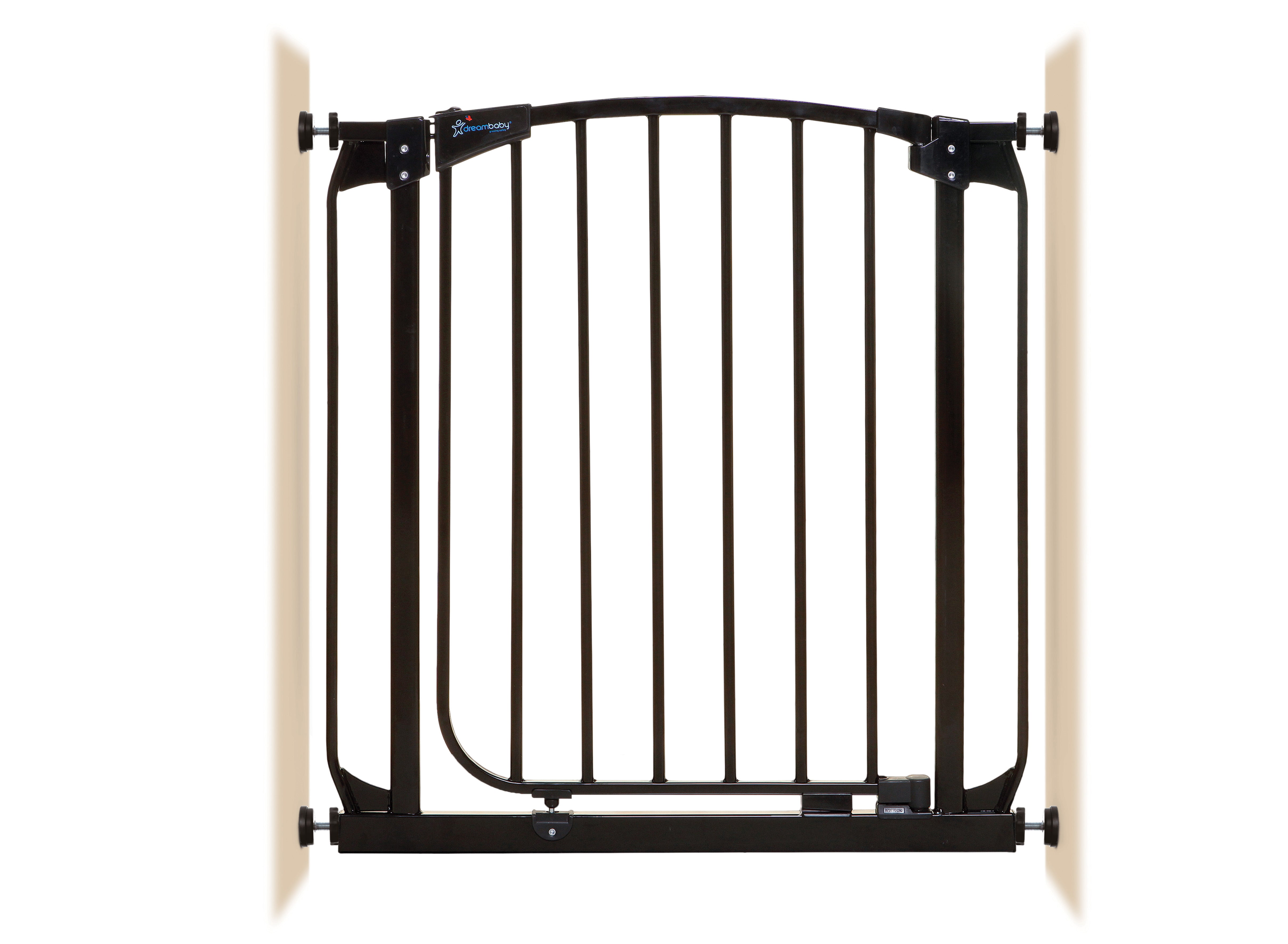 Chelsea 28-32in Auto Close Metal Baby Gate - Black