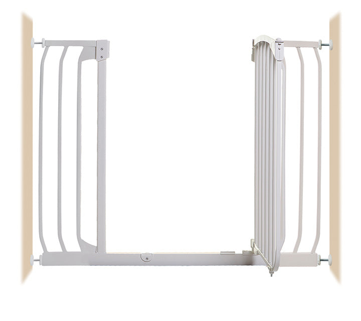 Chelsea Extra Wide 38-42.5in Auto Close Metal Baby Gate - White