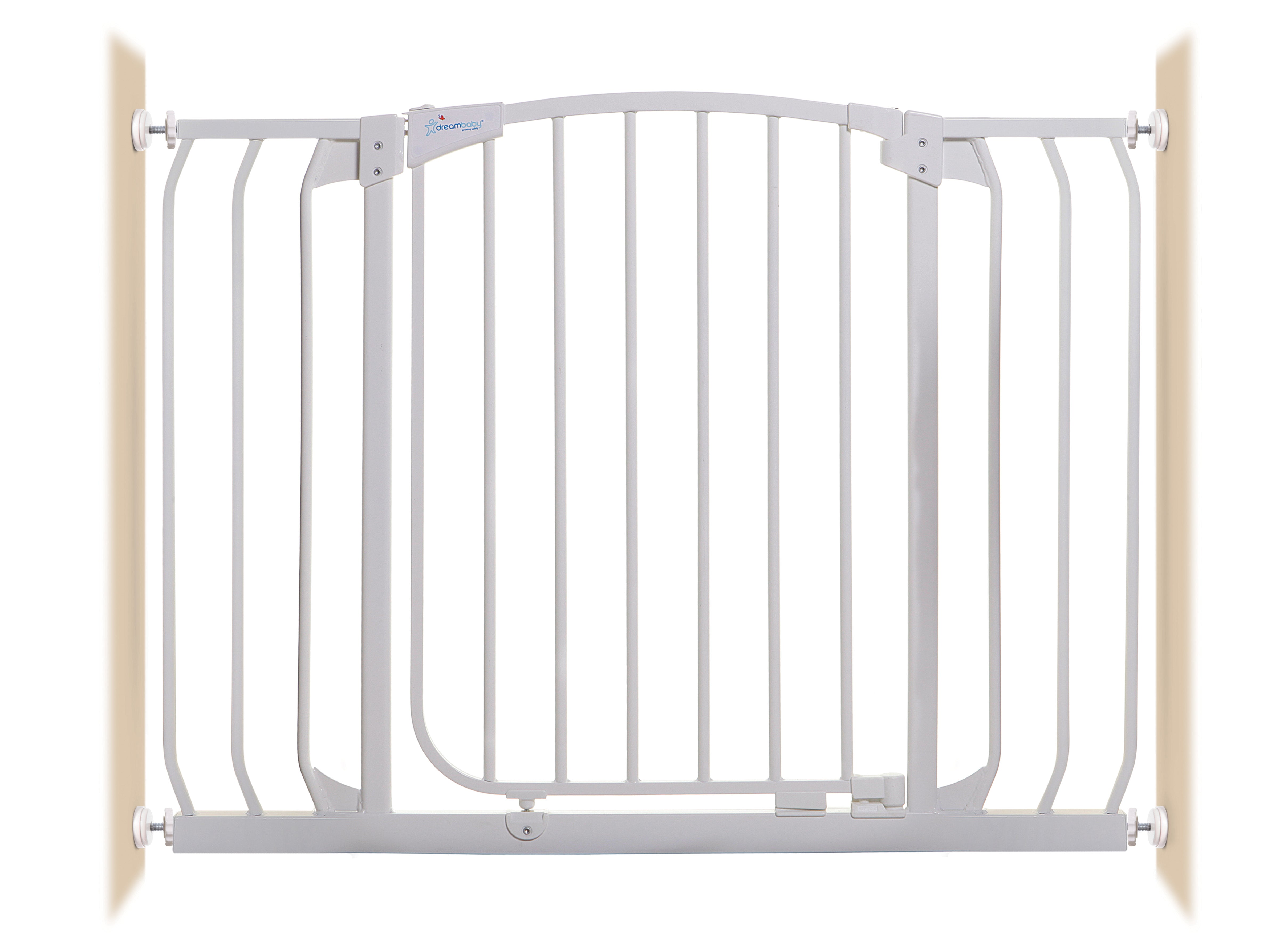 Chelsea Extra Wide 38-42.5in Auto Close Metal Baby Gate - White