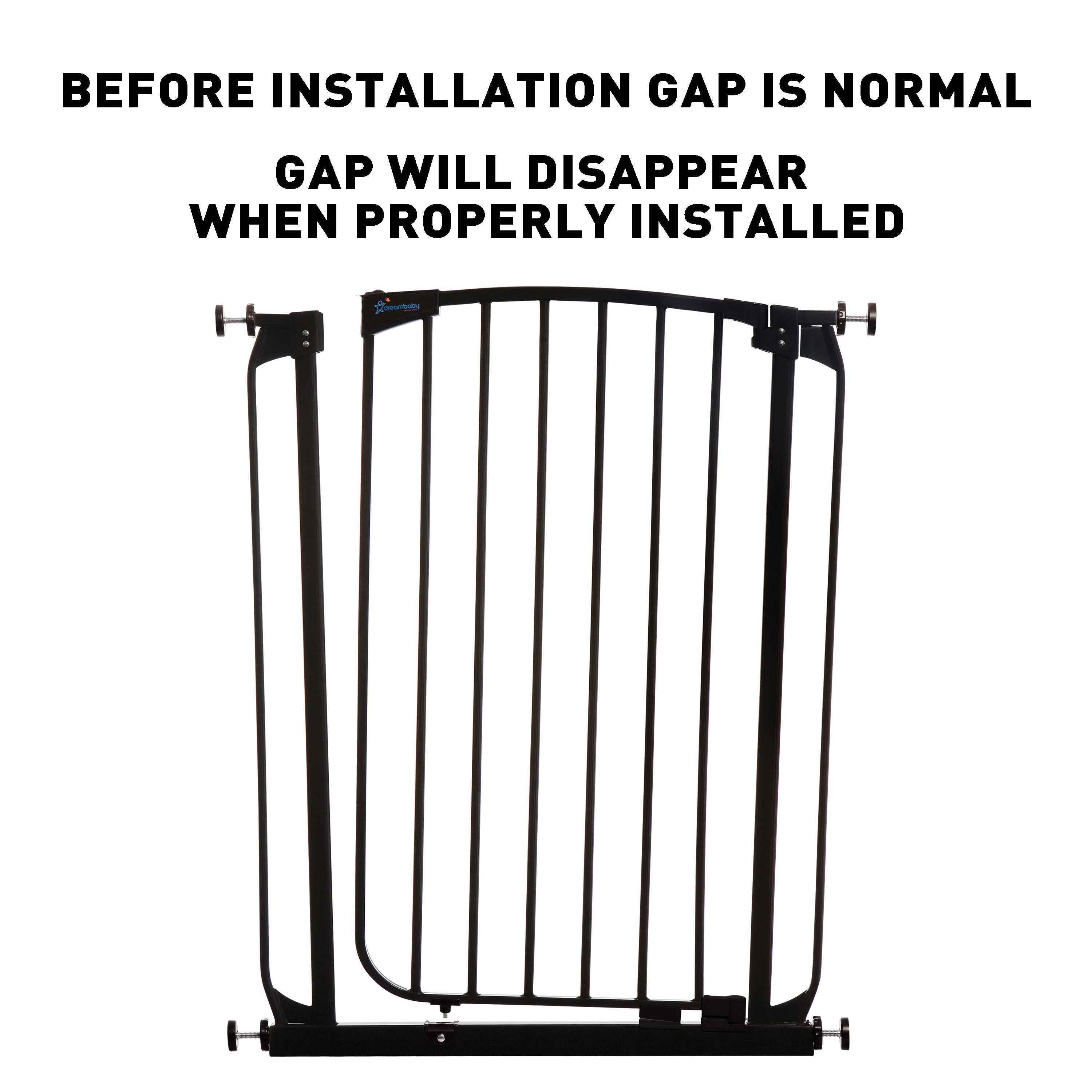 Chelsea Extra Tall 28-32in Auto Close Metal Baby Gate - Black