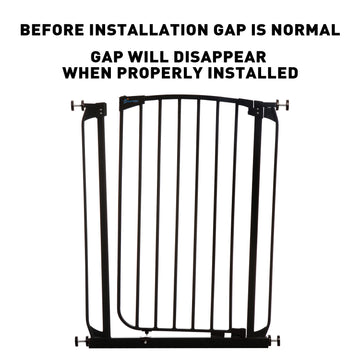 Chelsea Extra Tall 28-32in Auto Close Metal Baby Gate - Black