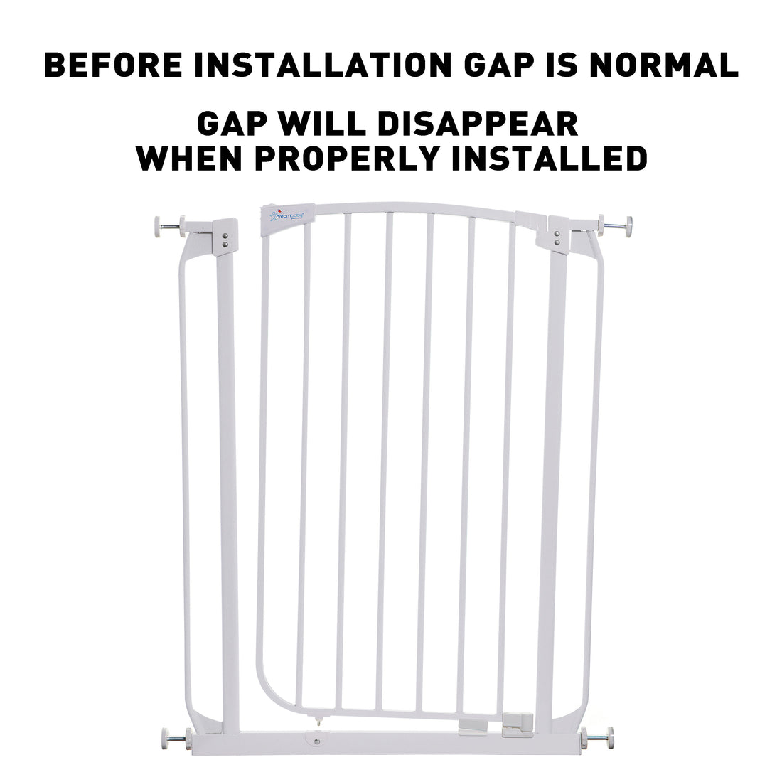 Chelsea Extra Tall 28-32in Auto Close Metal Baby Gate - White