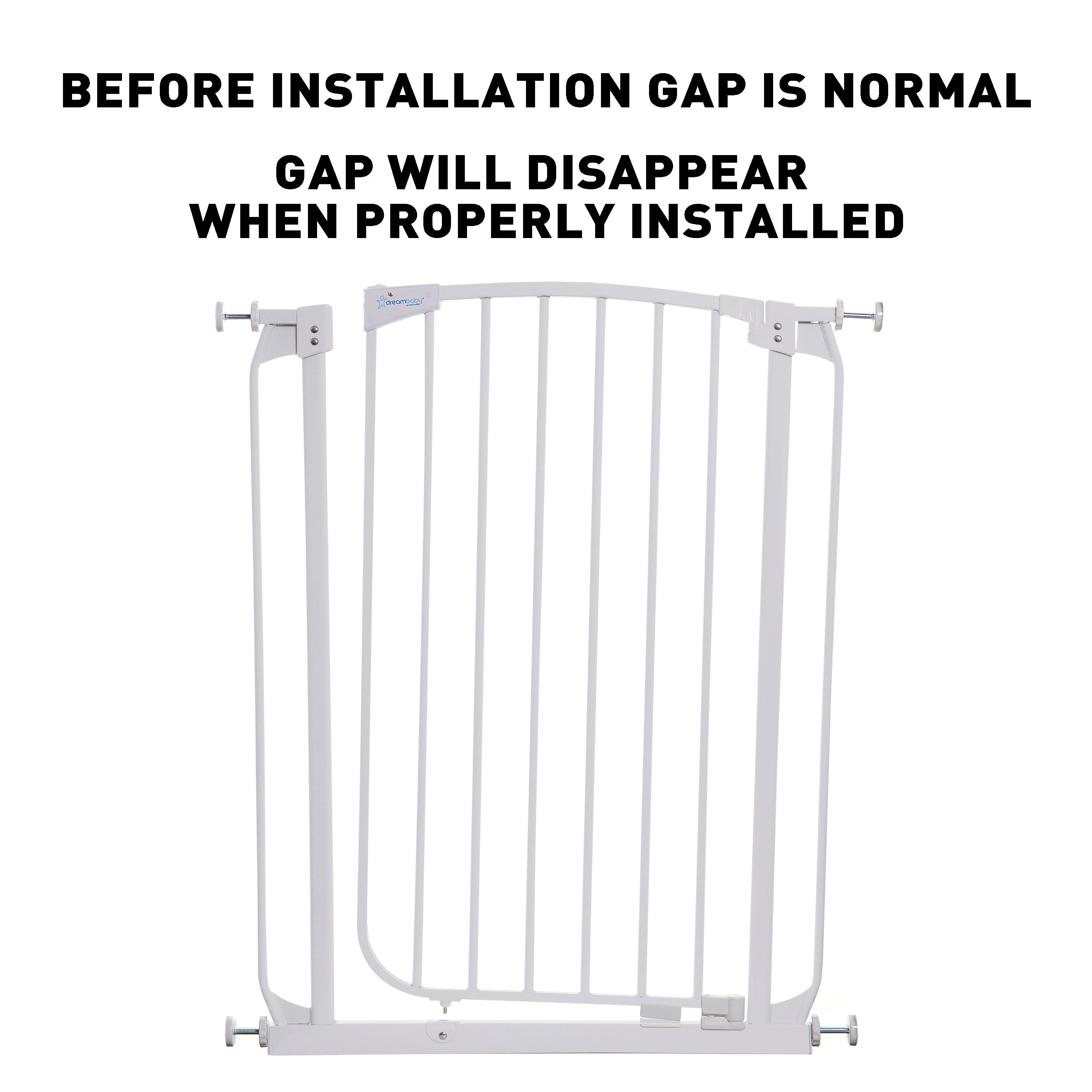 Chelsea Extra Tall 28-32in Auto Close Metal Baby Gate - White